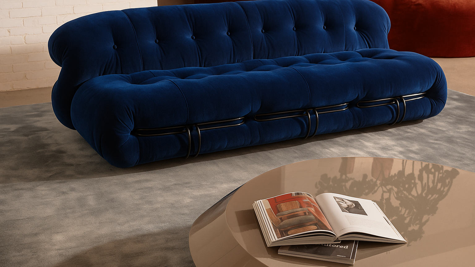 Soriana 3-Seat Sofa By Afra Tobia Scarpa in New York, in the USA, lifestyle image by Archetype Forms