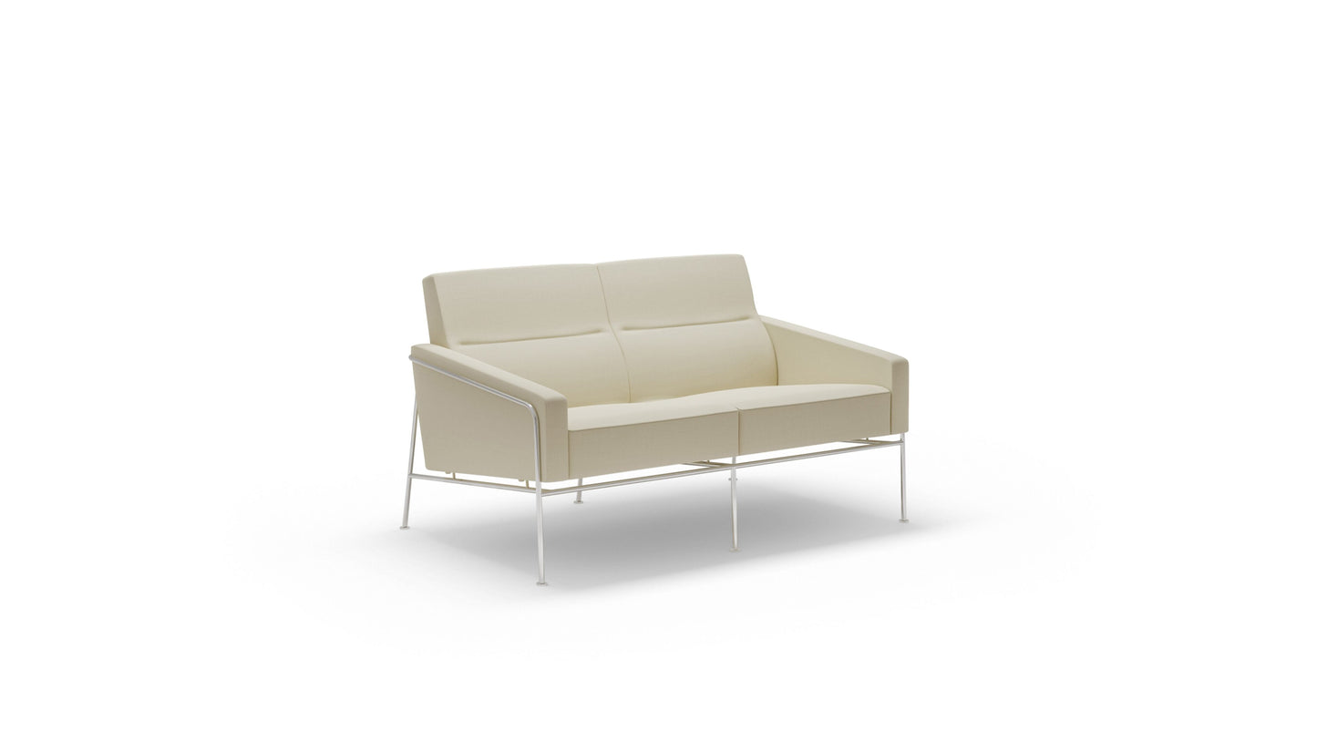 Arne Jacobsen Series 3300 2-Seater Sofa Loveseat 3302 Fritz Hansen Style in Canada and the USA - Front Angle 2