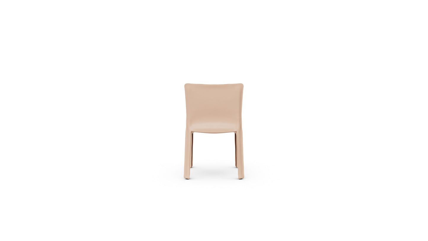 Cab 412 Cowhide Side Chair 412 in Canada and the USA Natural Leather - Back