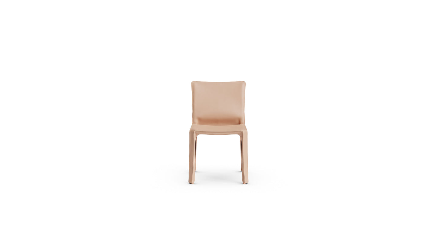 Cab 412 Cowhide Side Chair 412 in Canada and the USA Natural Leather - Front