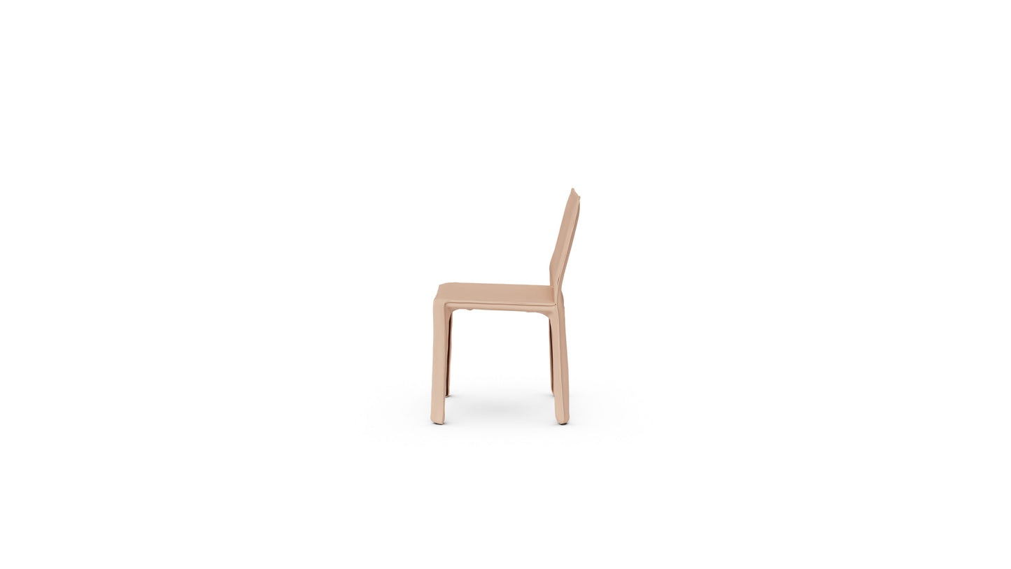 Cab 412 Cowhide Side Chair 412 in Canada and the USA Natural Leather - Side