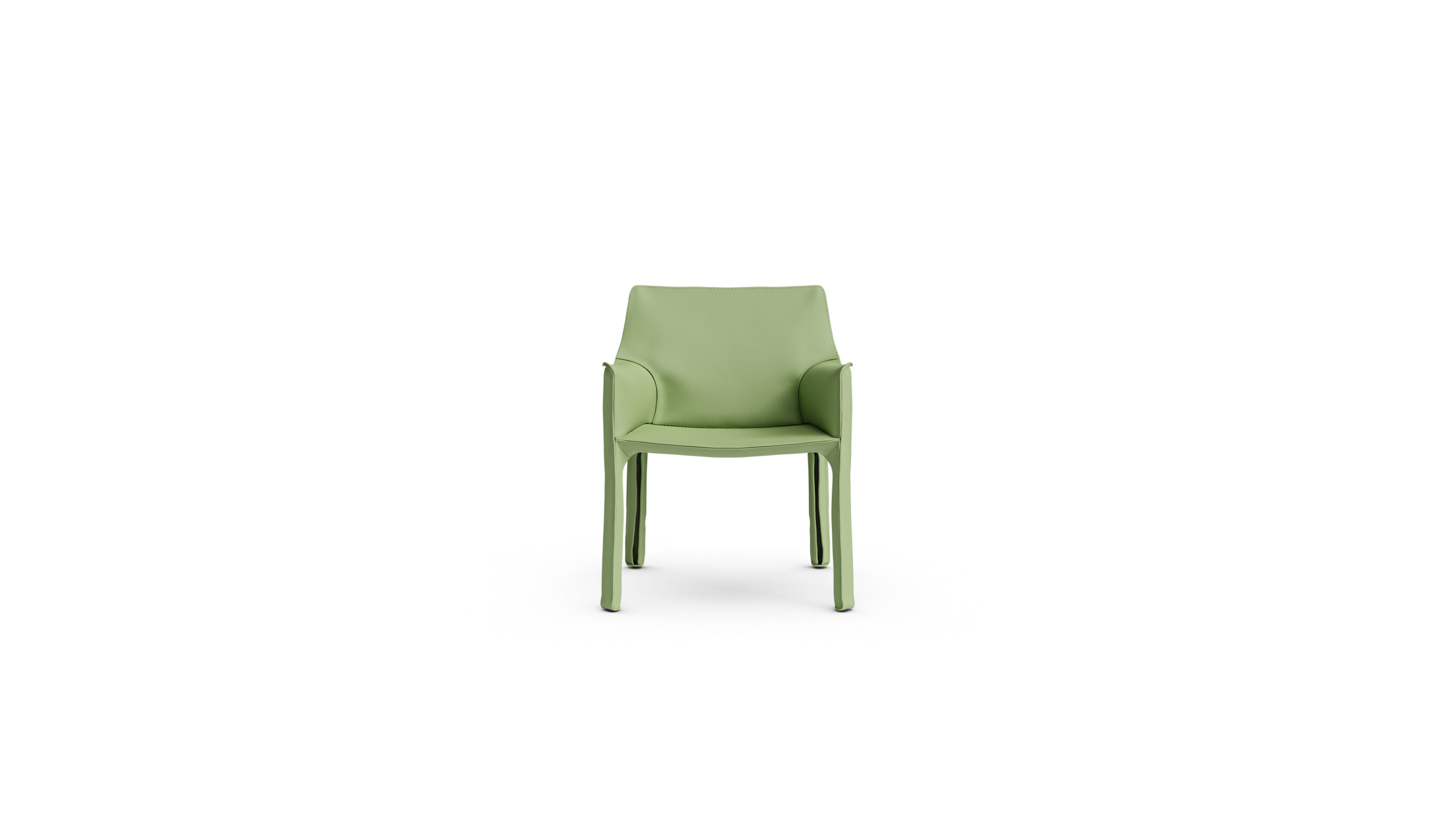 Cab 413 Cowhide Armchair 413 in Canada and the USA - Front