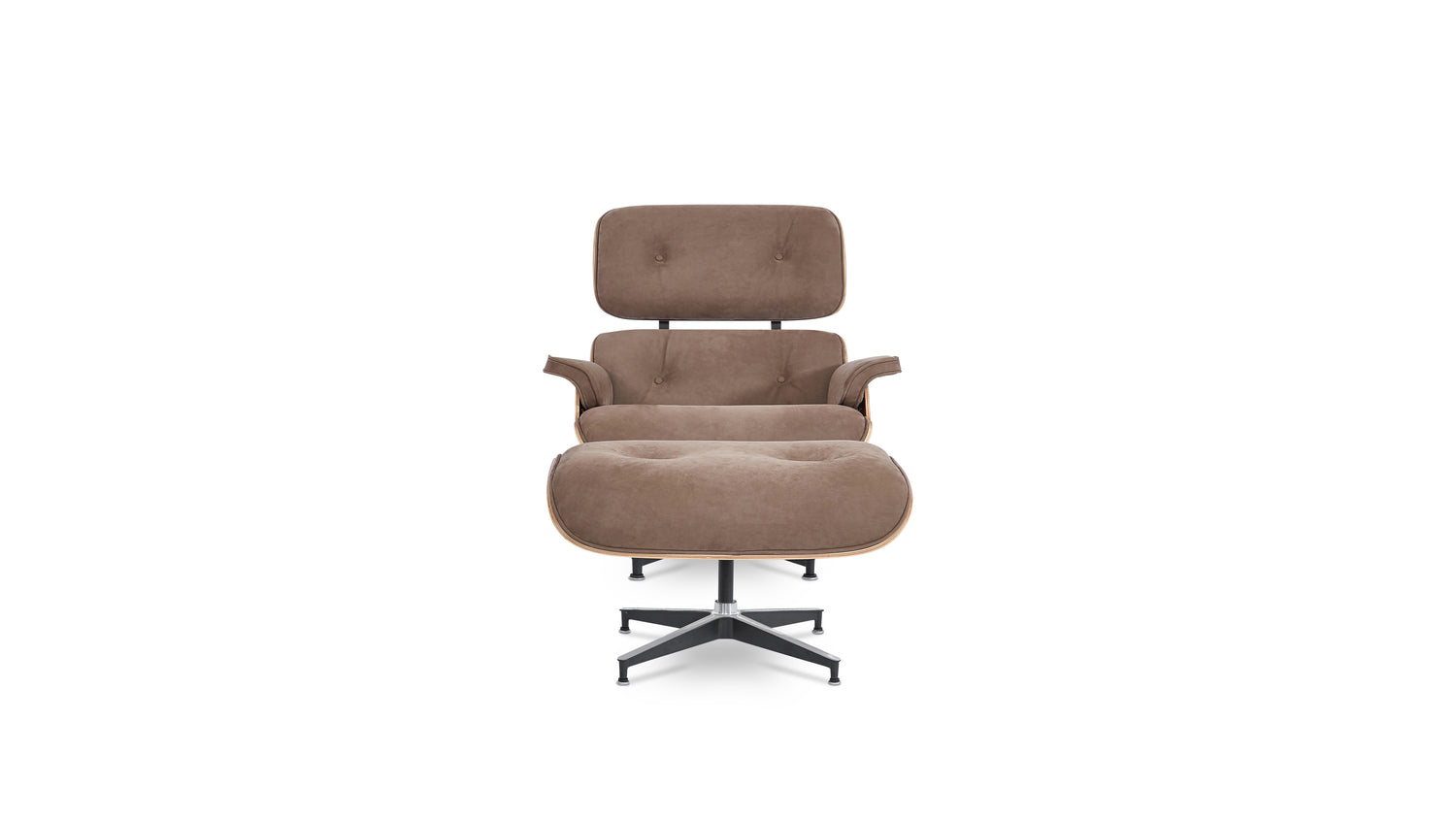 1956 Lounge Chair & Ottoman: AM Nubuck