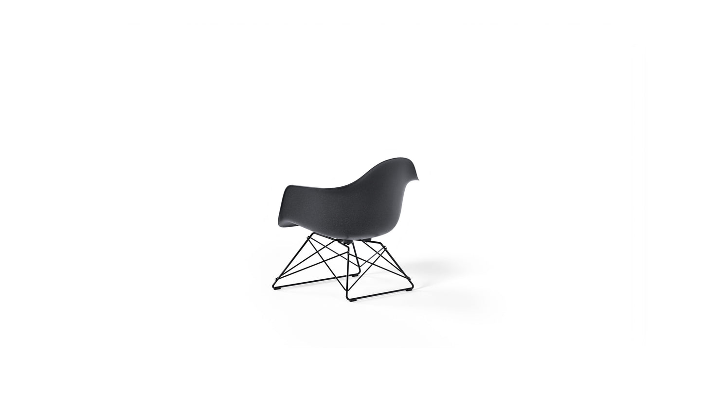 Eames Molded Fiberglass Armchair with Low Wire Base in Canada and the USA LARF - Back Angle