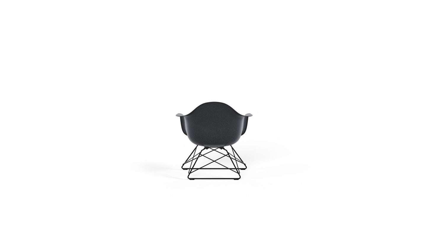 Eames Molded Fiberglass Armchair with Low Wire Base in Canada and the USA LARF - Back