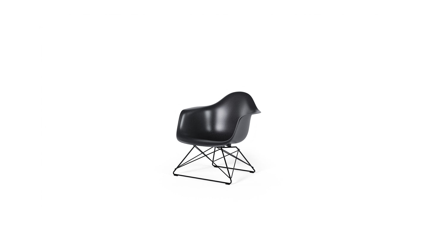 Eames Molded Fiberglass Armchair with Low Wire Base in Canada and the USA LARF - Front Angle 2