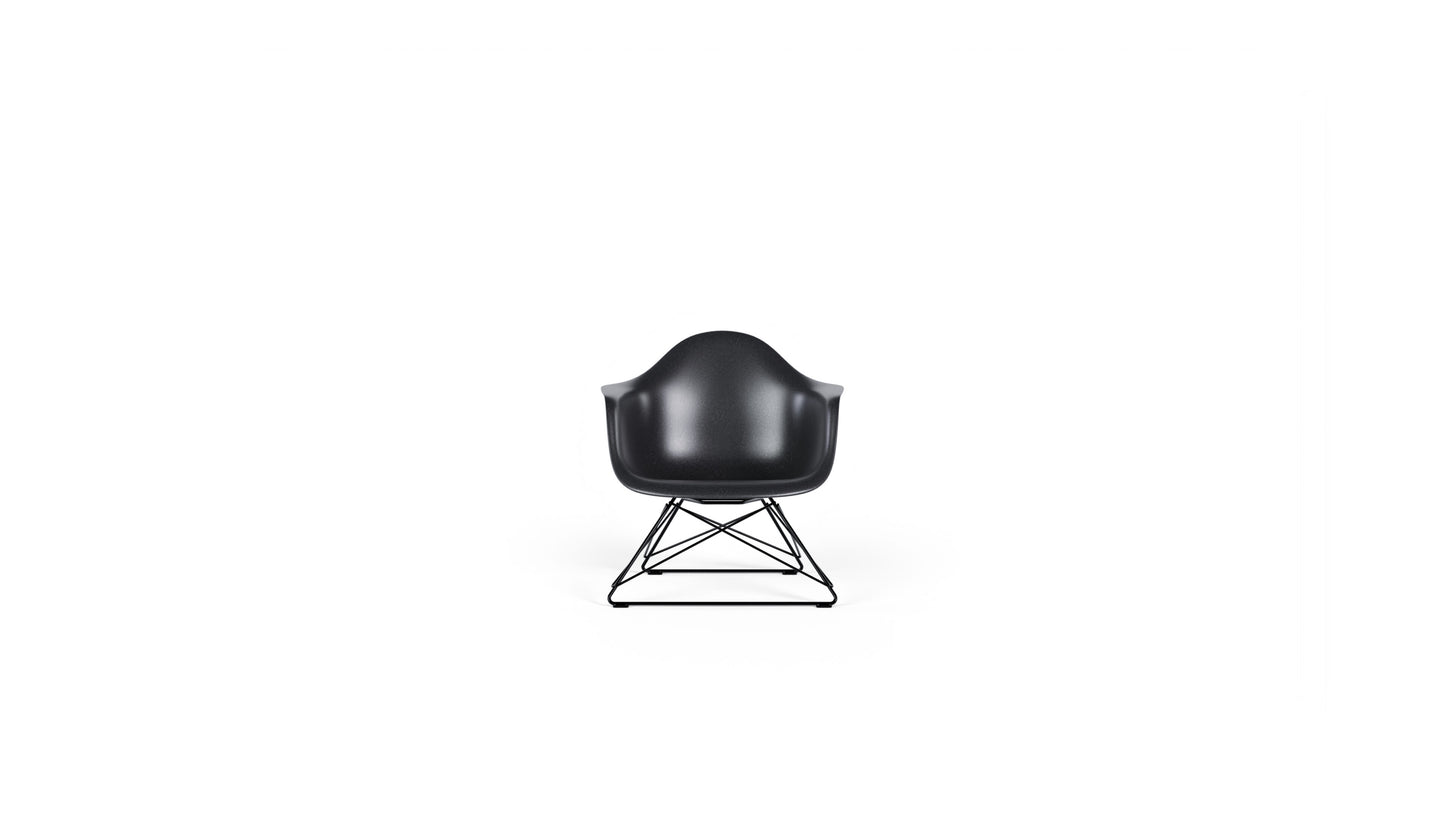 Eames Molded Fiberglass Armchair with Low Wire Base in Canada and the USA LARF - Front