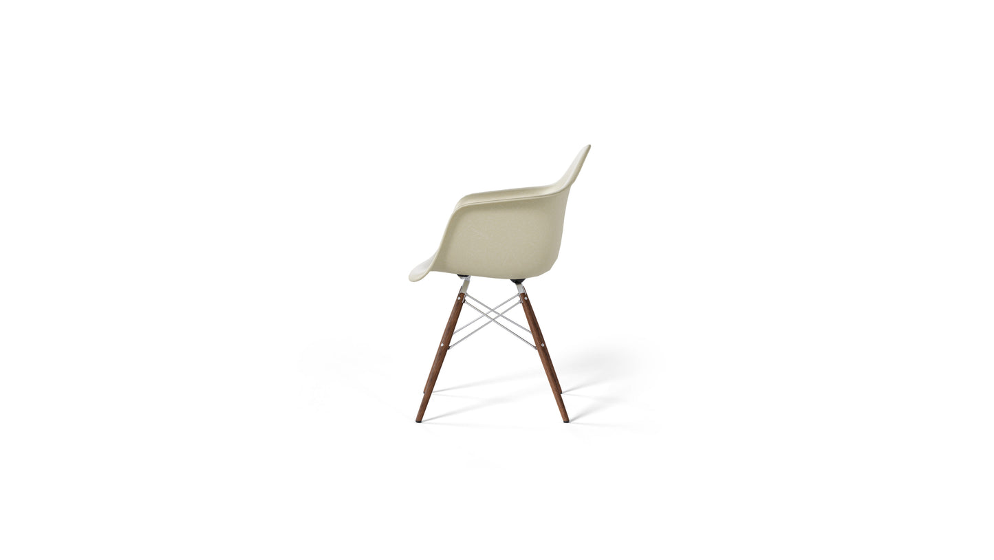 Eames Molded Fiberglass Armchair with Wood Base in Canada and the USA DFAW - Side