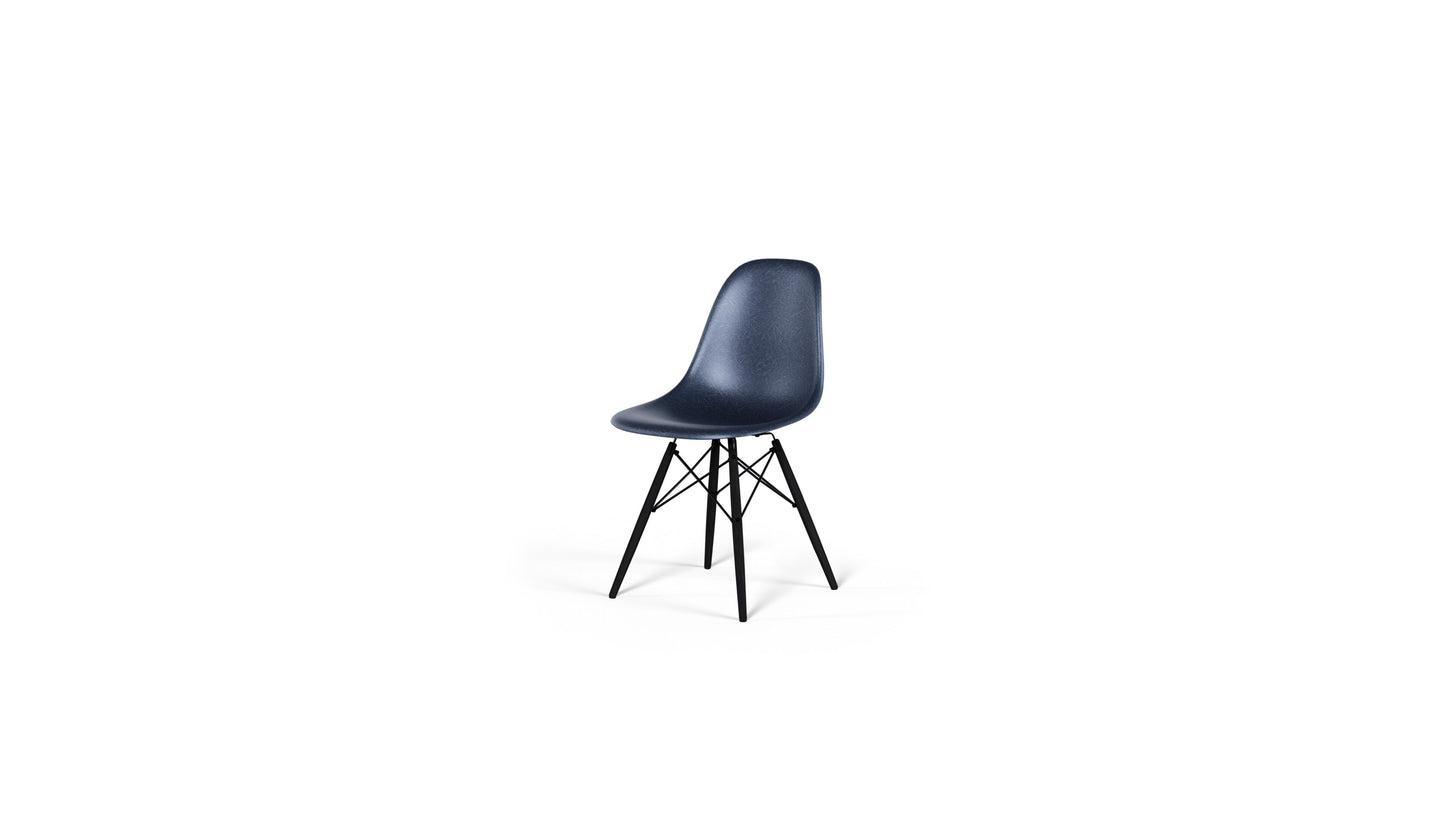 Eames Molded Fiberglass Side Chair with Wood Base in Canada and the USA DFSW & DSW - Front Angle 2