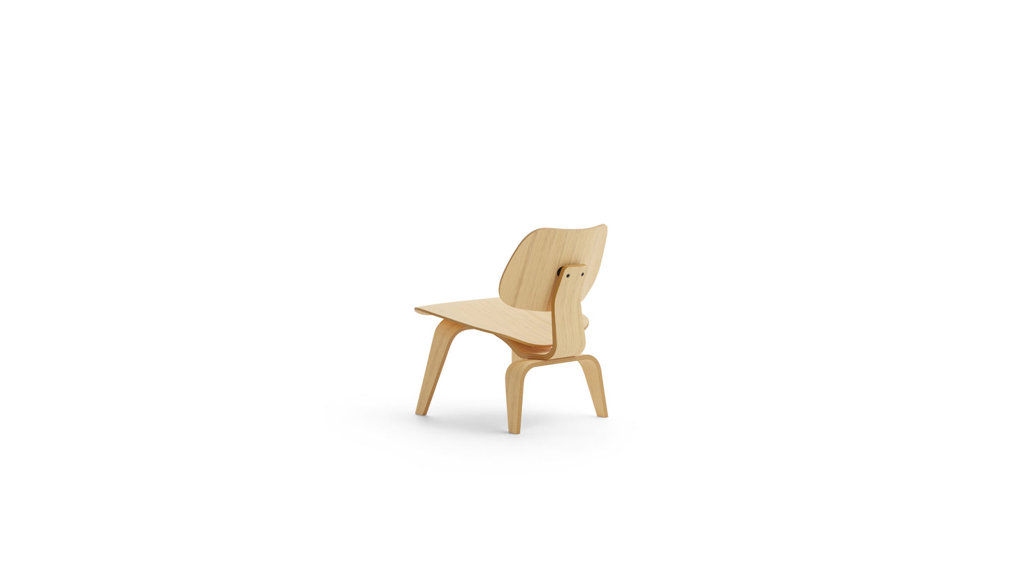 Eames Molded Plywood Lounge Chair in Canada and the USA Eames LCW Plywood Chair - Back Angle