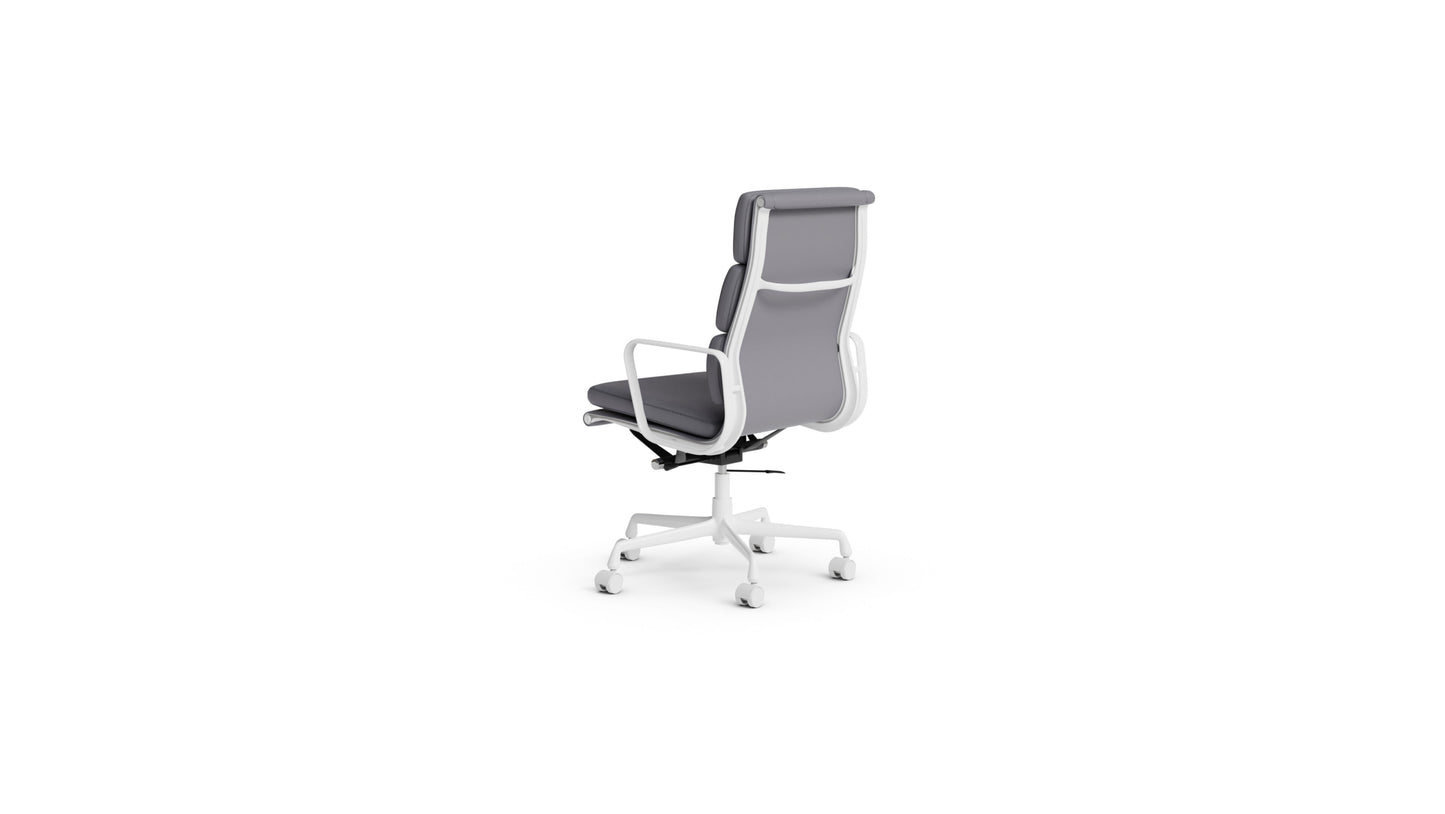 Eames Soft Pad Office Chair Executive in Canada and the USA EA 219 & EA 437 Armchair - Back Angle