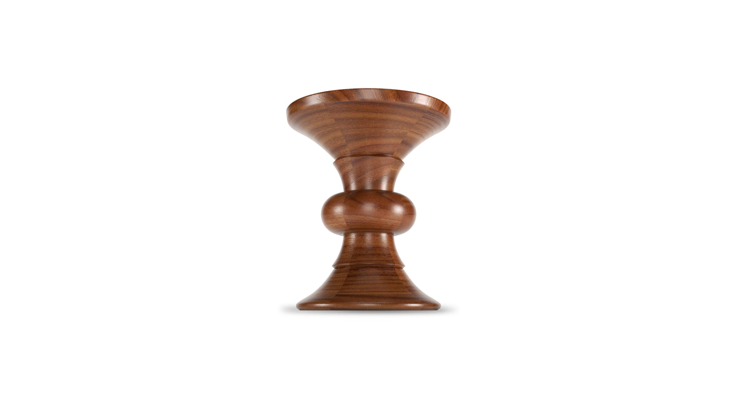 Eames Walnut Stool B in Canada and the USA Eames Turned Stool B - Back