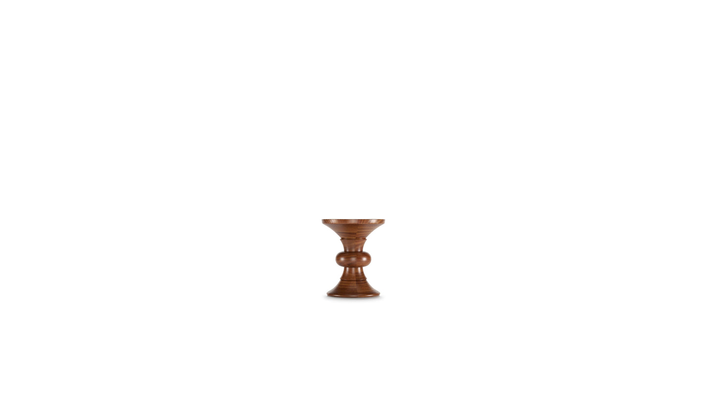 Eames Walnut Stool B in Canada and the USA Eames Turned Stool B - Front