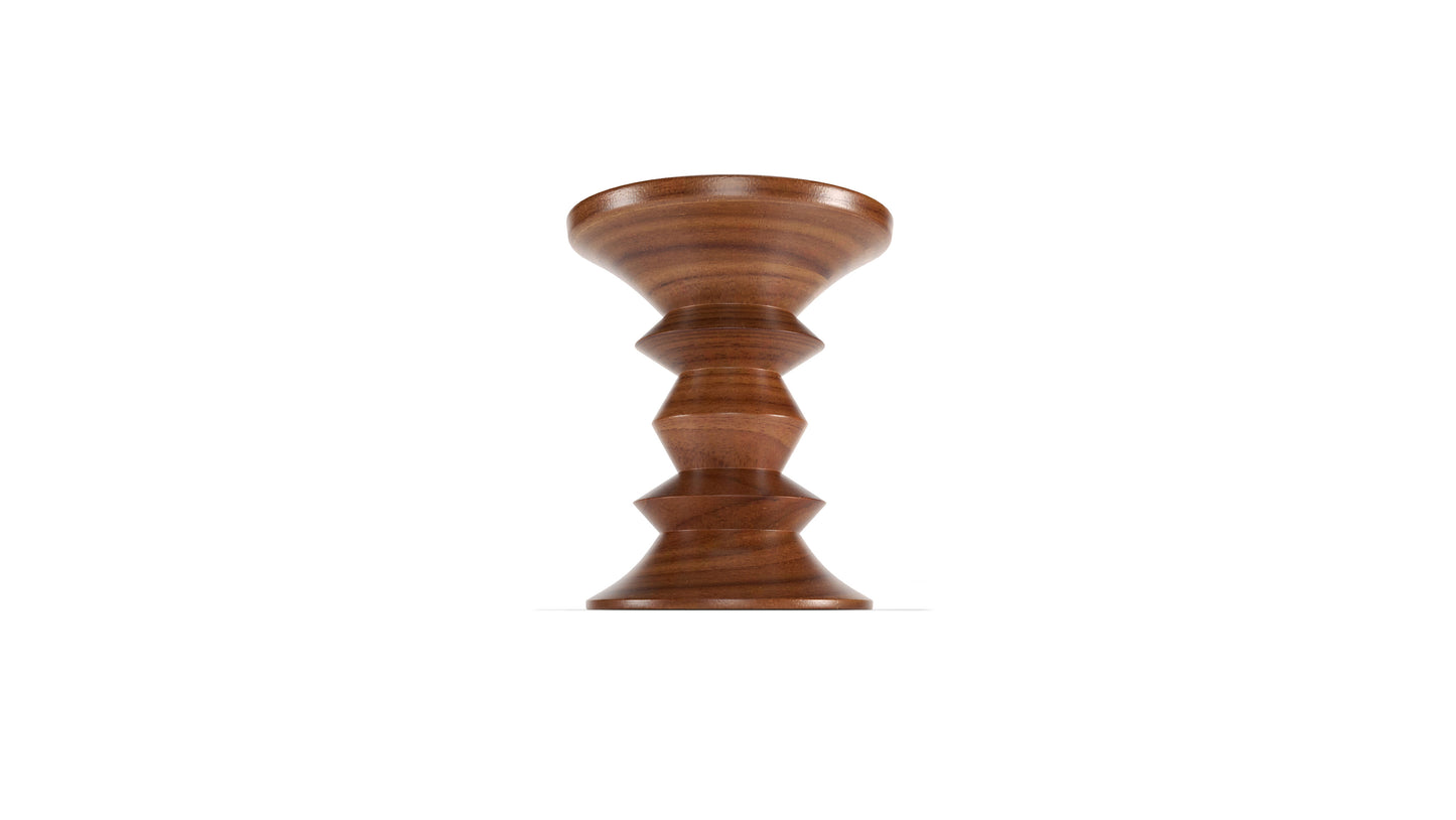 Eames Walnut Stool C in Canada and the USA Eames Turned Stool C - Back Angle