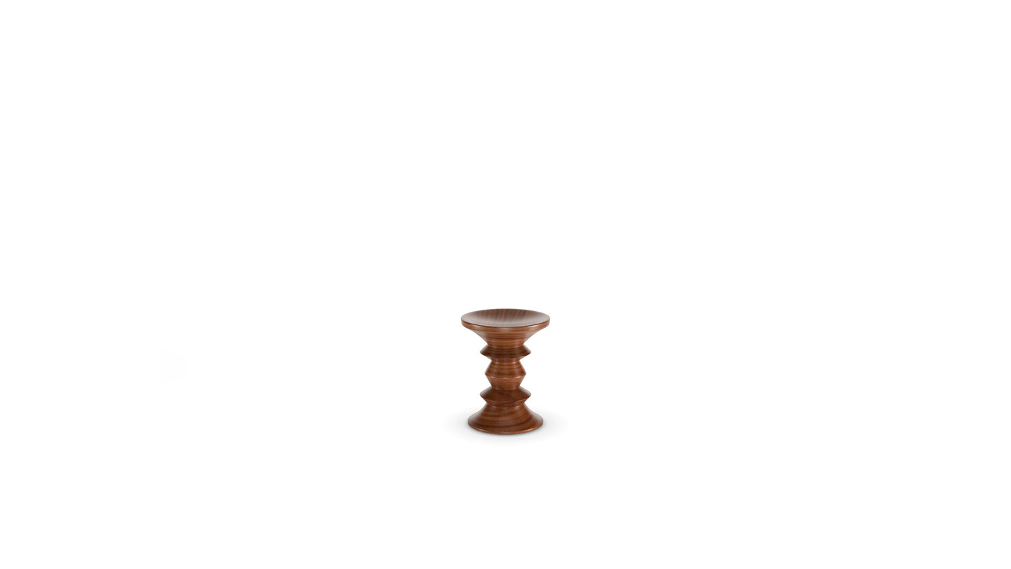 Eames Walnut Stool C in Canada and the USA Eames Turned Stool C - Side