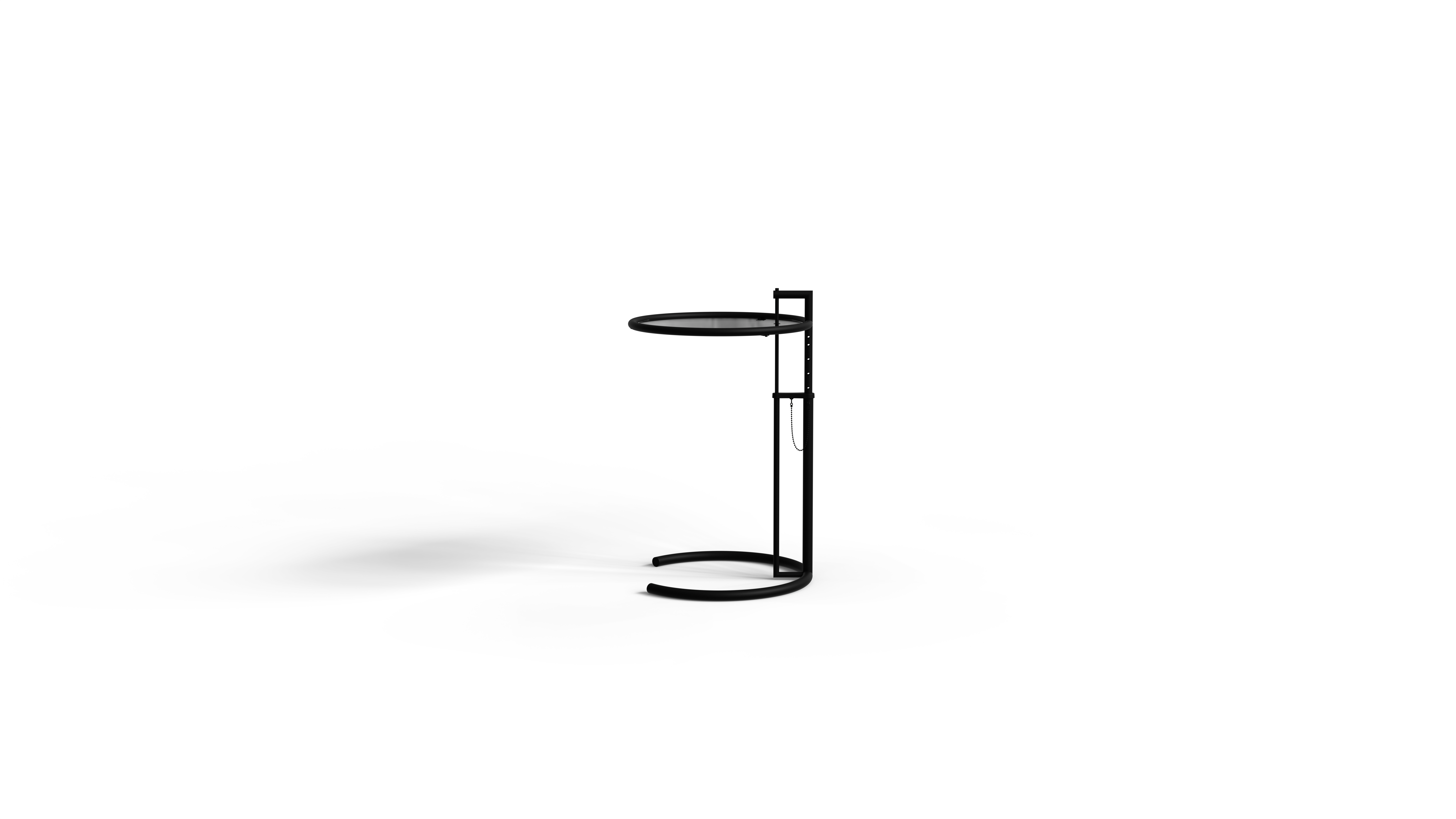 Eileen Gray Adjustable Table E1027 in the USA and Canada - Mid-Range Height Side View
