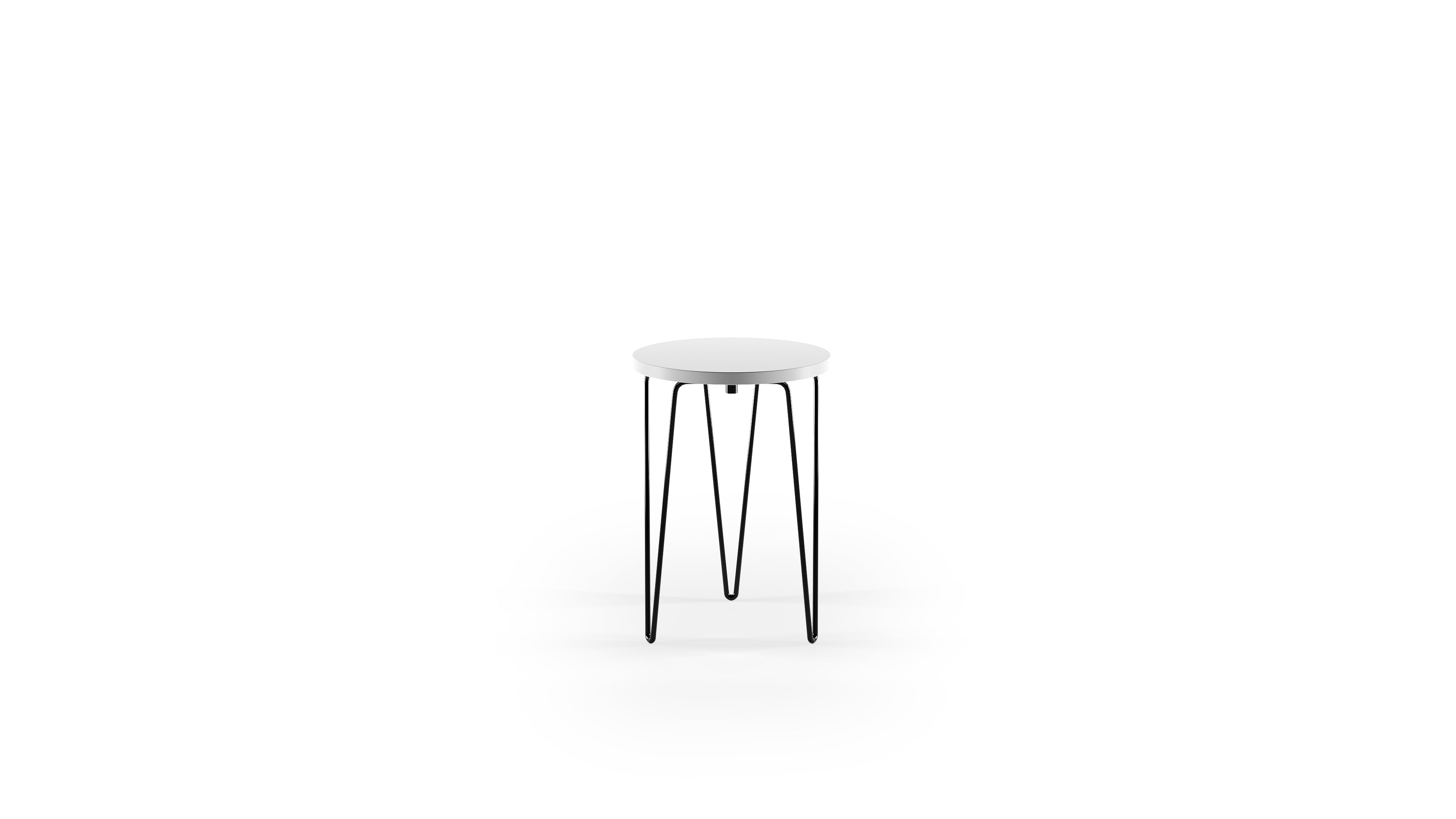 Florence Knoll Hairpin Stacking Stool Model 75 Hairpin Stacking Table in Canada and the USA - Closeup 2