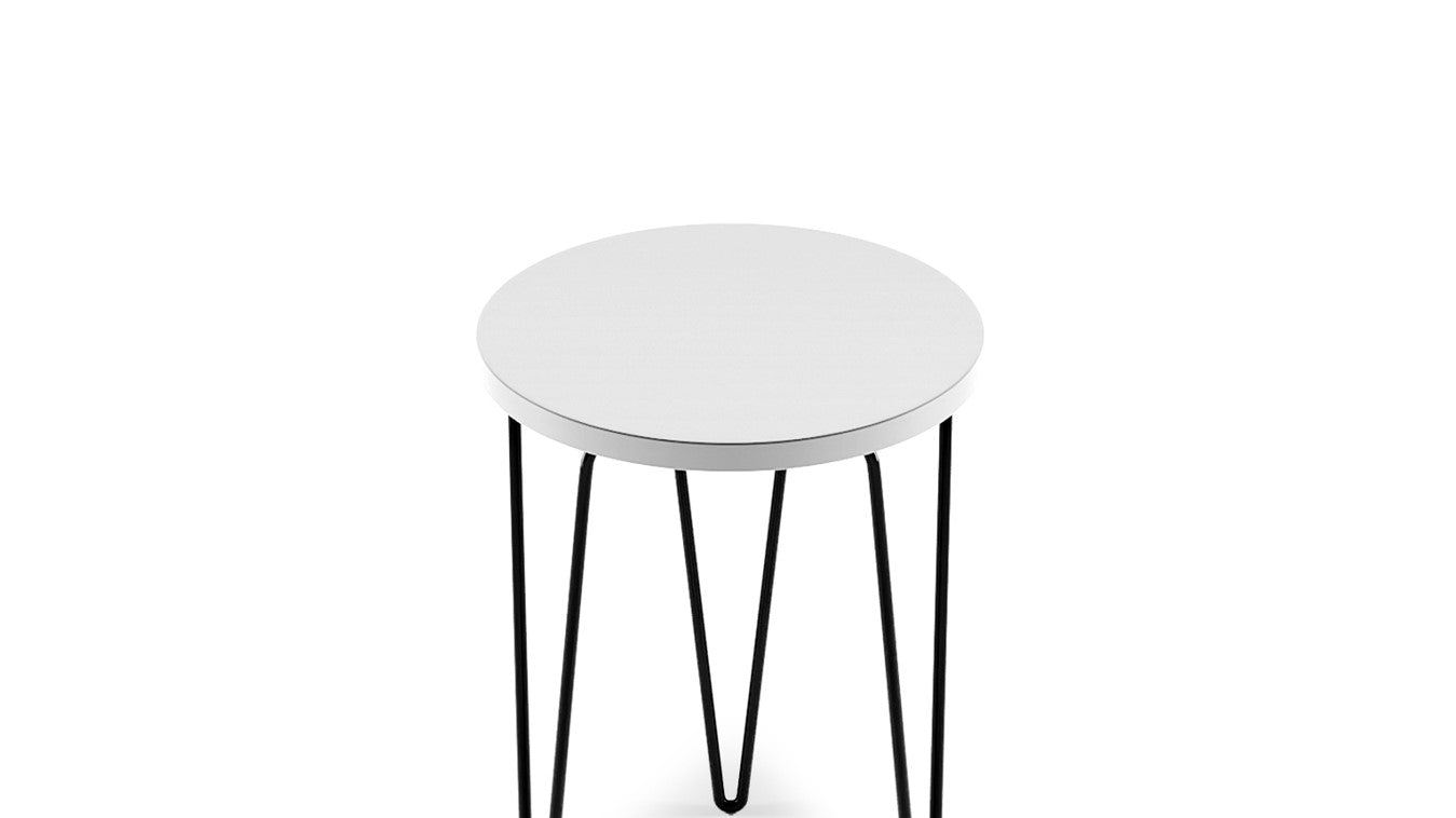 Florence Knoll Hairpin Stacking Stool Model 75 Hairpin Stacking Table in Canada and the USA - Closeup