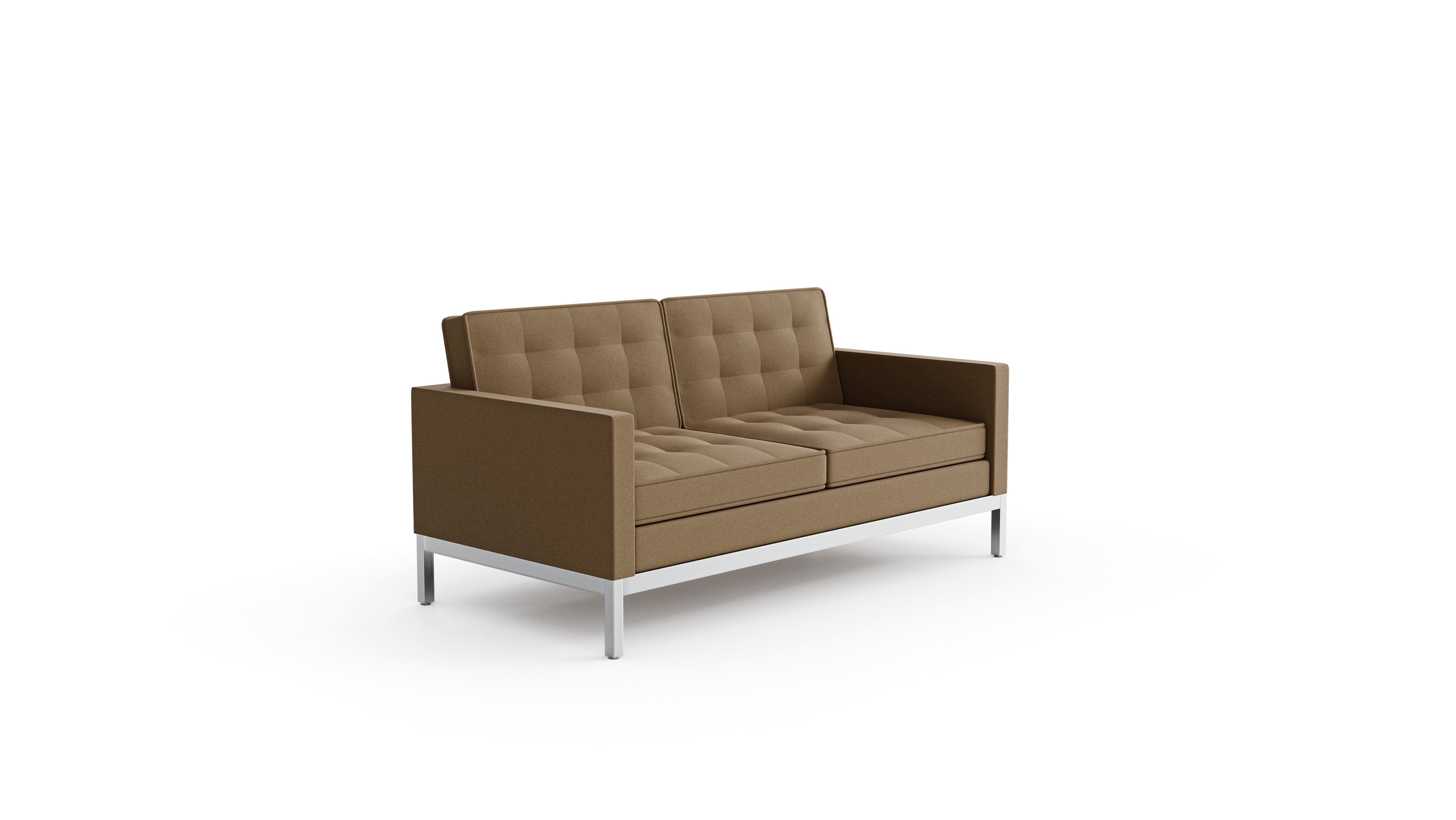 Florence Knoll Loveseat Sofa in the USA and Canada - Front Angle 2