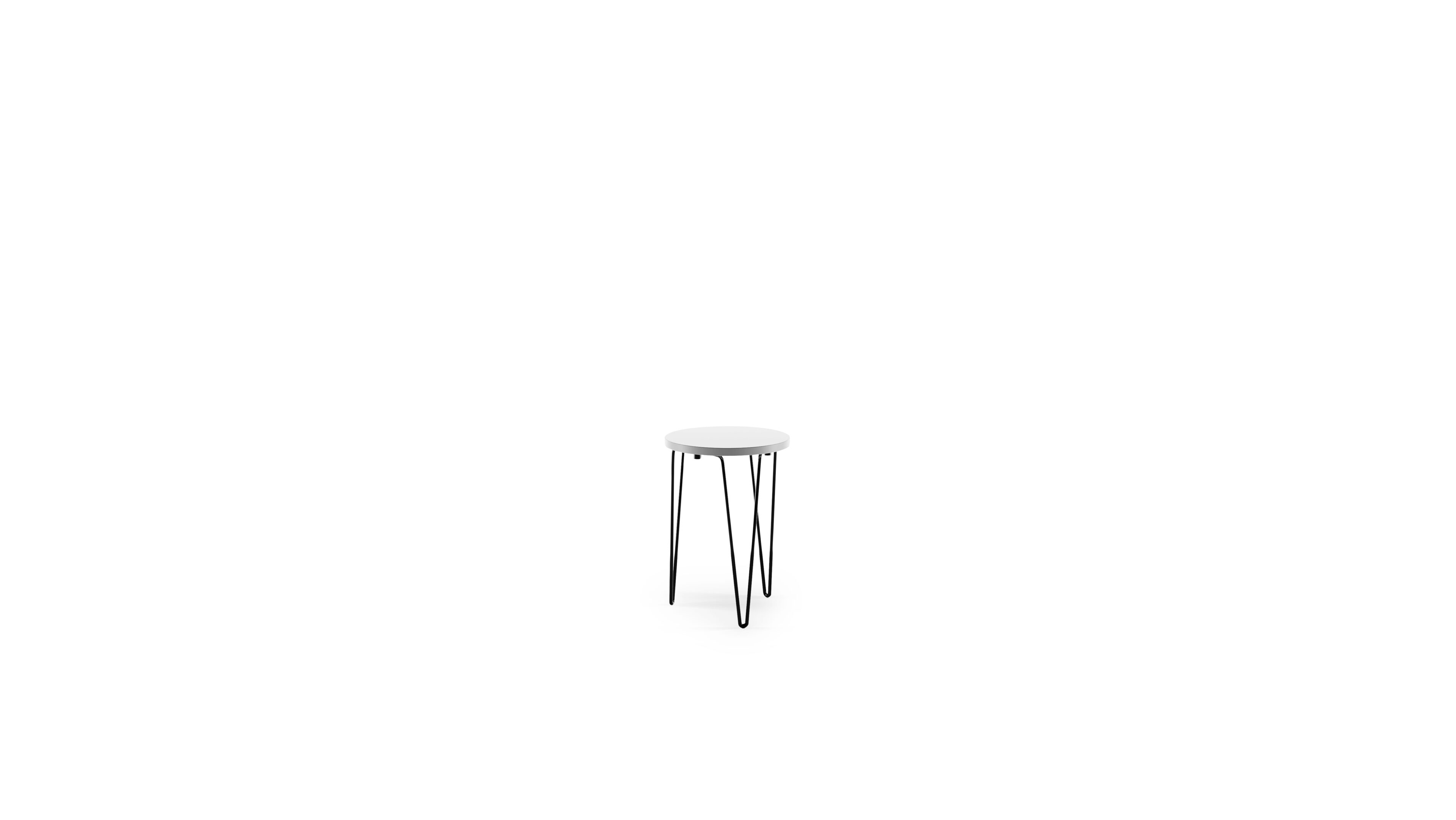 Florence Knoll Hairpin Stacking Stool Model 75 Hairpin Stacking Table in Canada and the USA - Front Angle