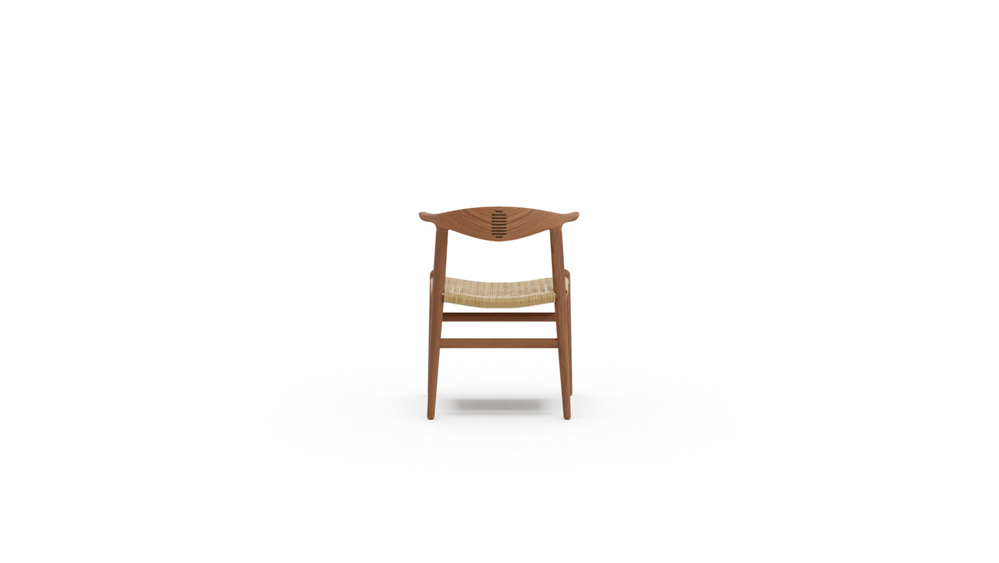 Hans J. Wegner Cow Horn Chair Wicker PP505 in Canada and the USA - Back