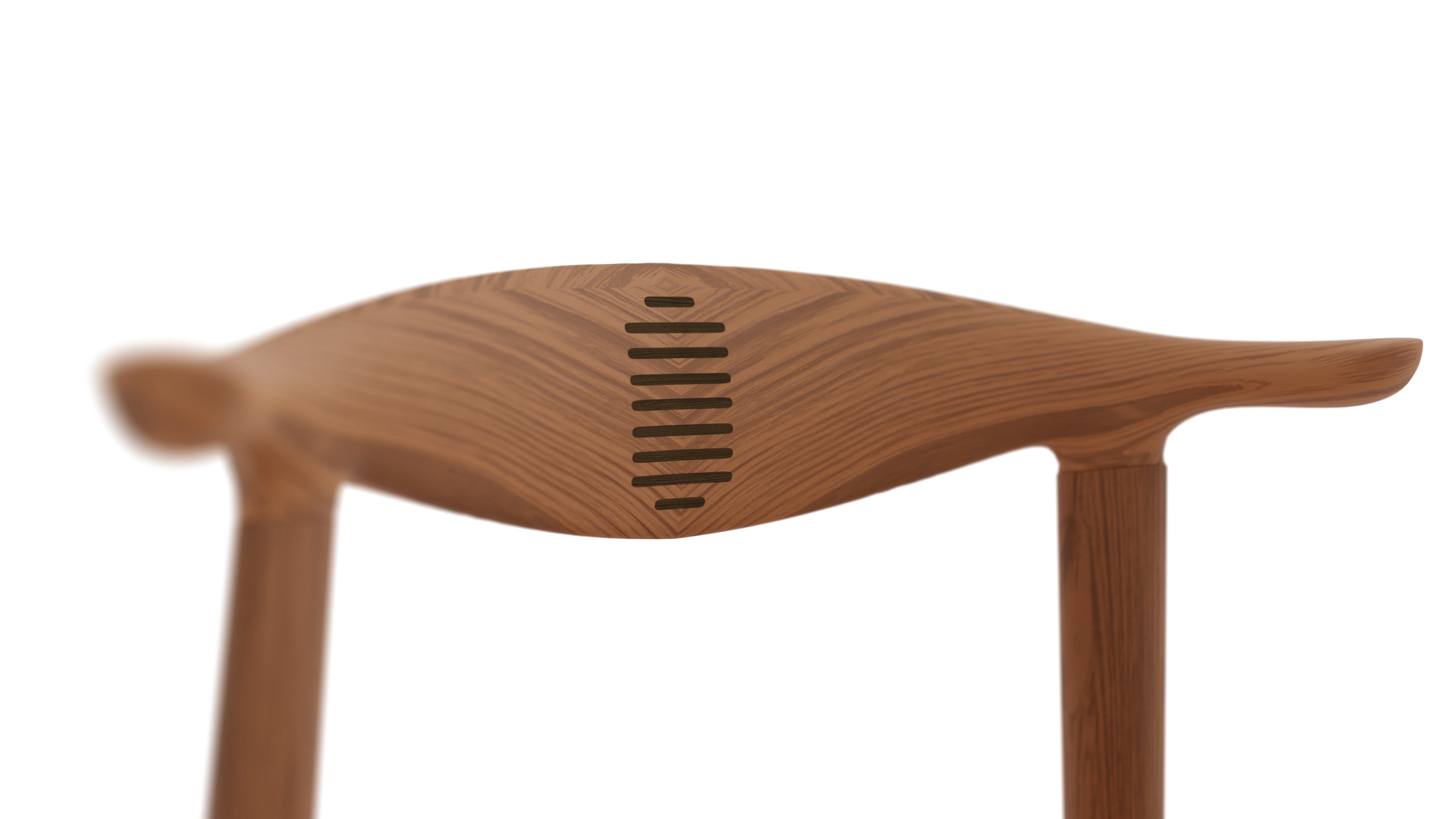 Hans J. Wegner Cow Horn Chair Wicker PP505 in Canada and the USA - Closeup