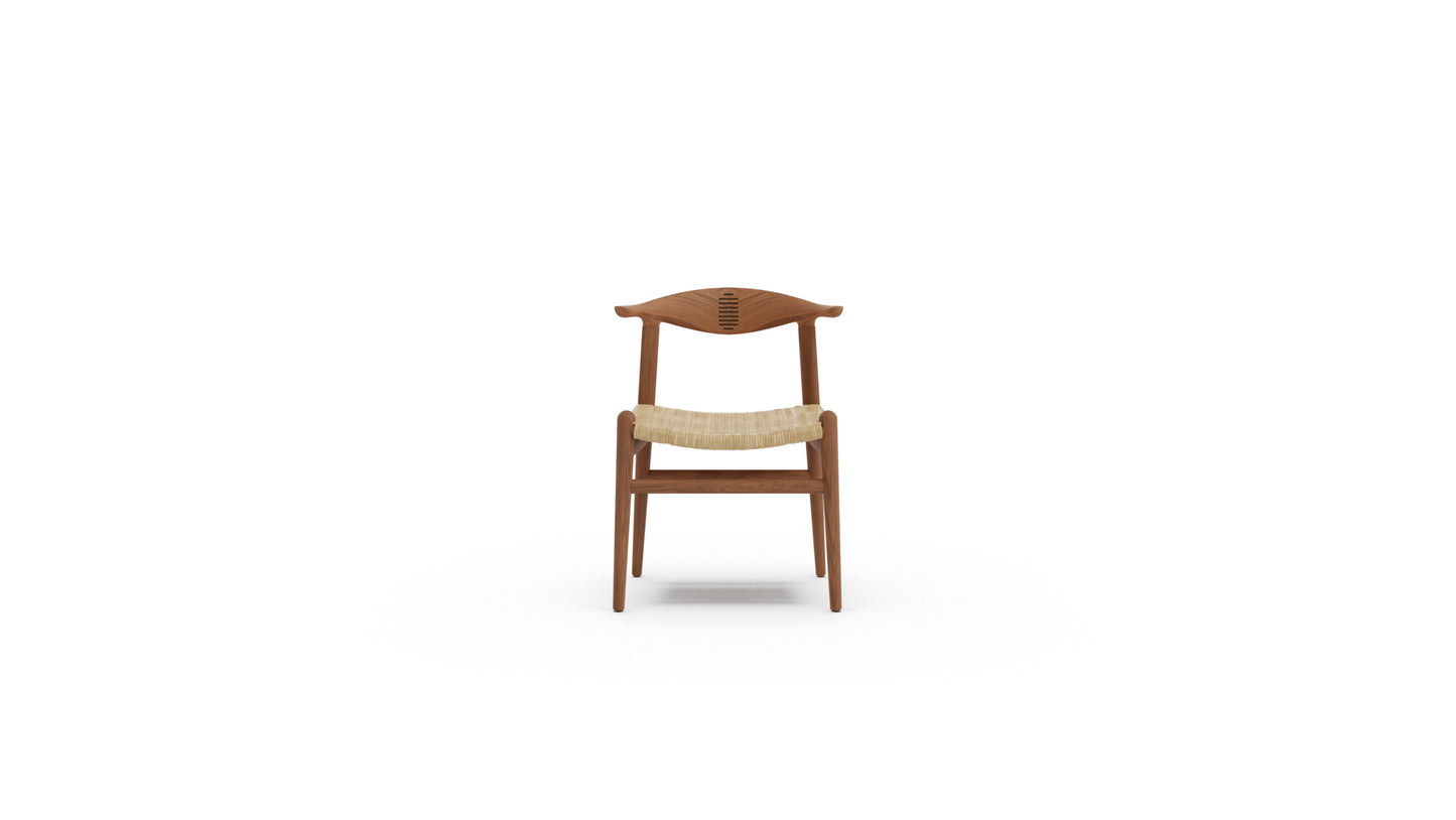 Hans J. Wegner Cow Horn Chair Wicker PP505 in Canada and the USA - Front