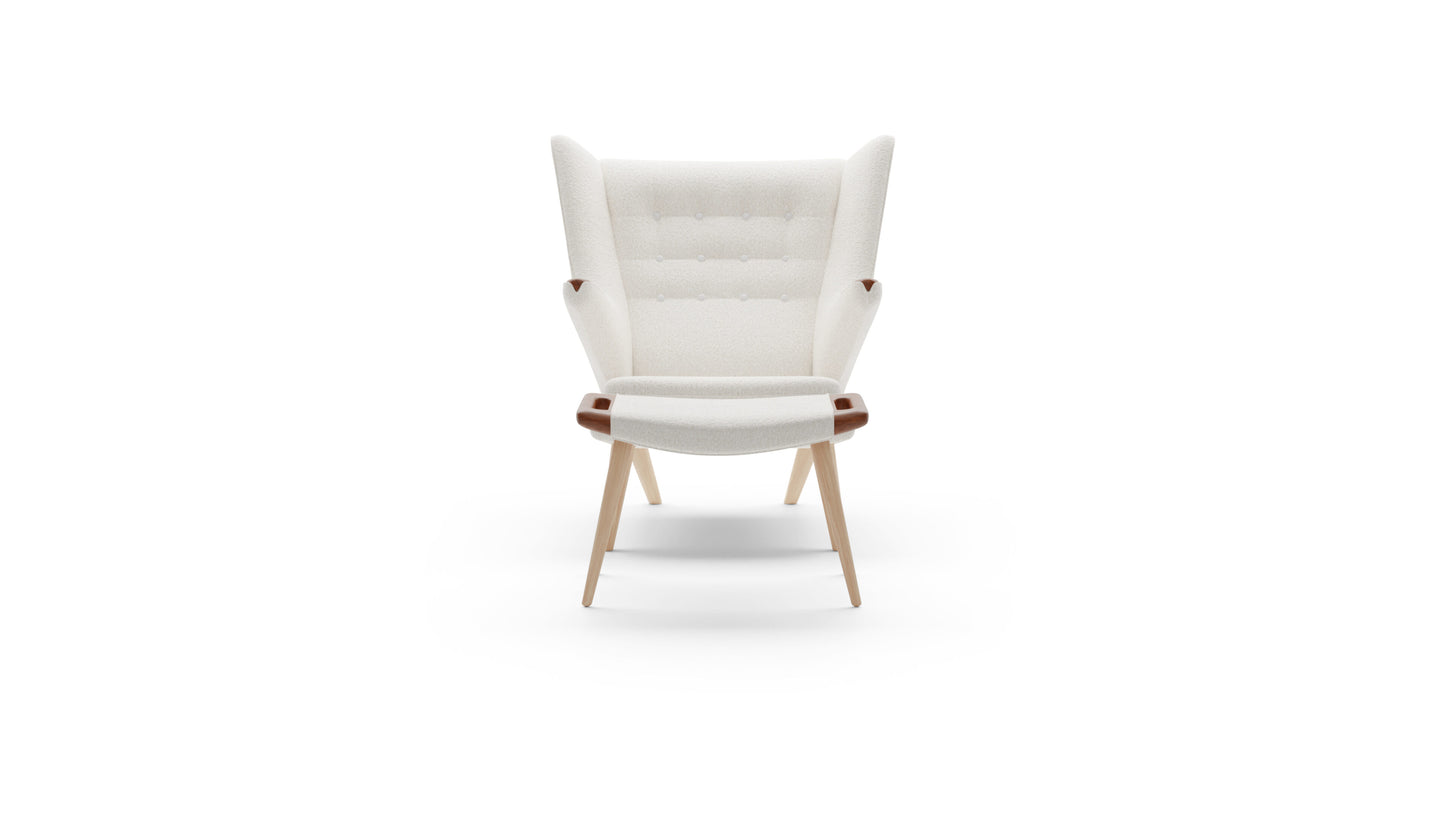 Hans Wegner Papa Bear Chair & Ottoman in Canada and the USA PP19 & PP120 - Front