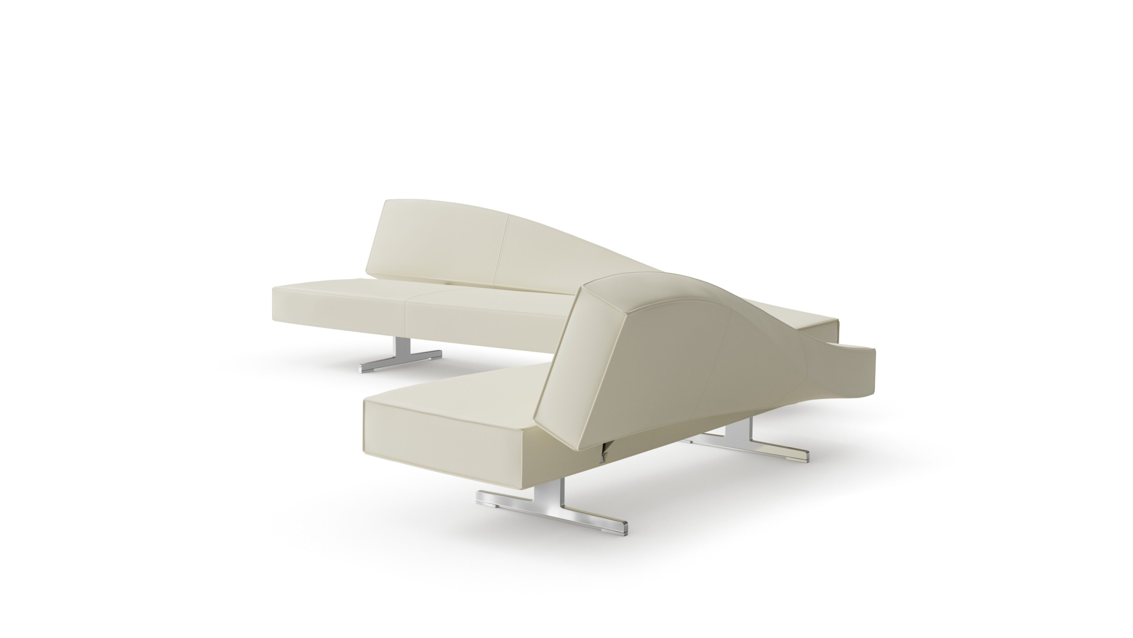 Jean Marie Massaud Aspen Sofa in the USA and Canada LH - Back Angle