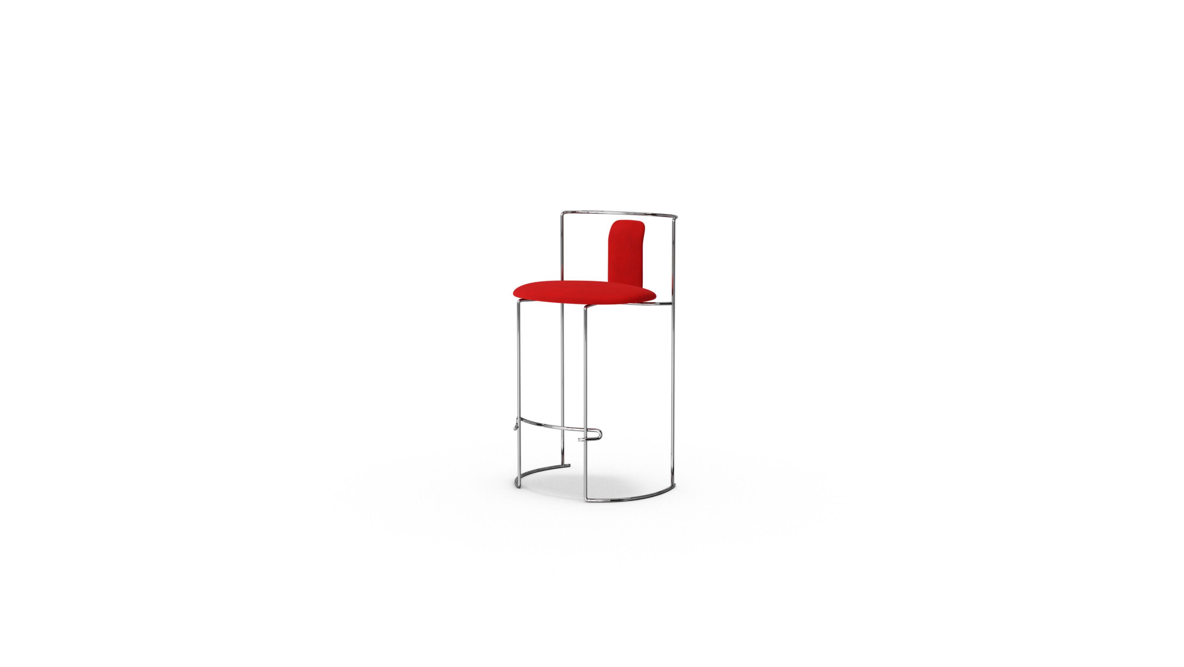 Kazuhide Takahama Gaja Seat Bar Stool in Canada and the USA Padded Back - Front Angle 2