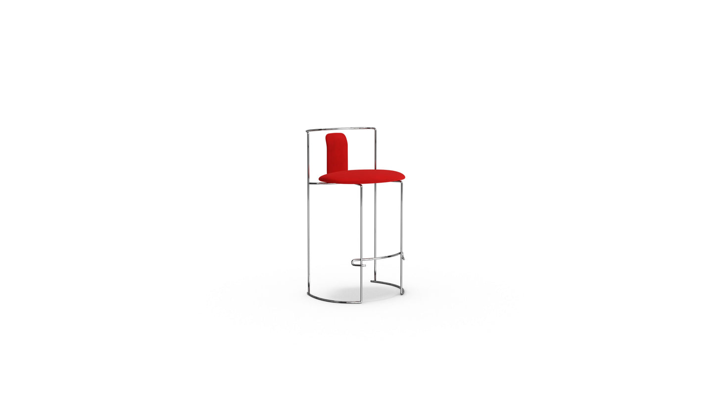 Kazuhide Takahama Gaja Seat Bar Stool in Canada and the USA Padded Back - Front Angle
