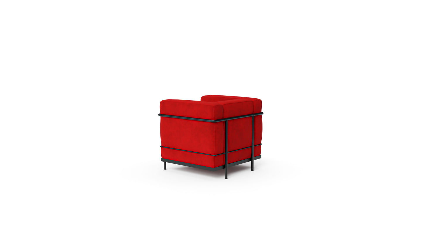 Le Corbusier LC2 Lounge Chair in Canada and the USA 2 Fauteuil Grand Confort, Petit Modèle Armchair - Back Angle