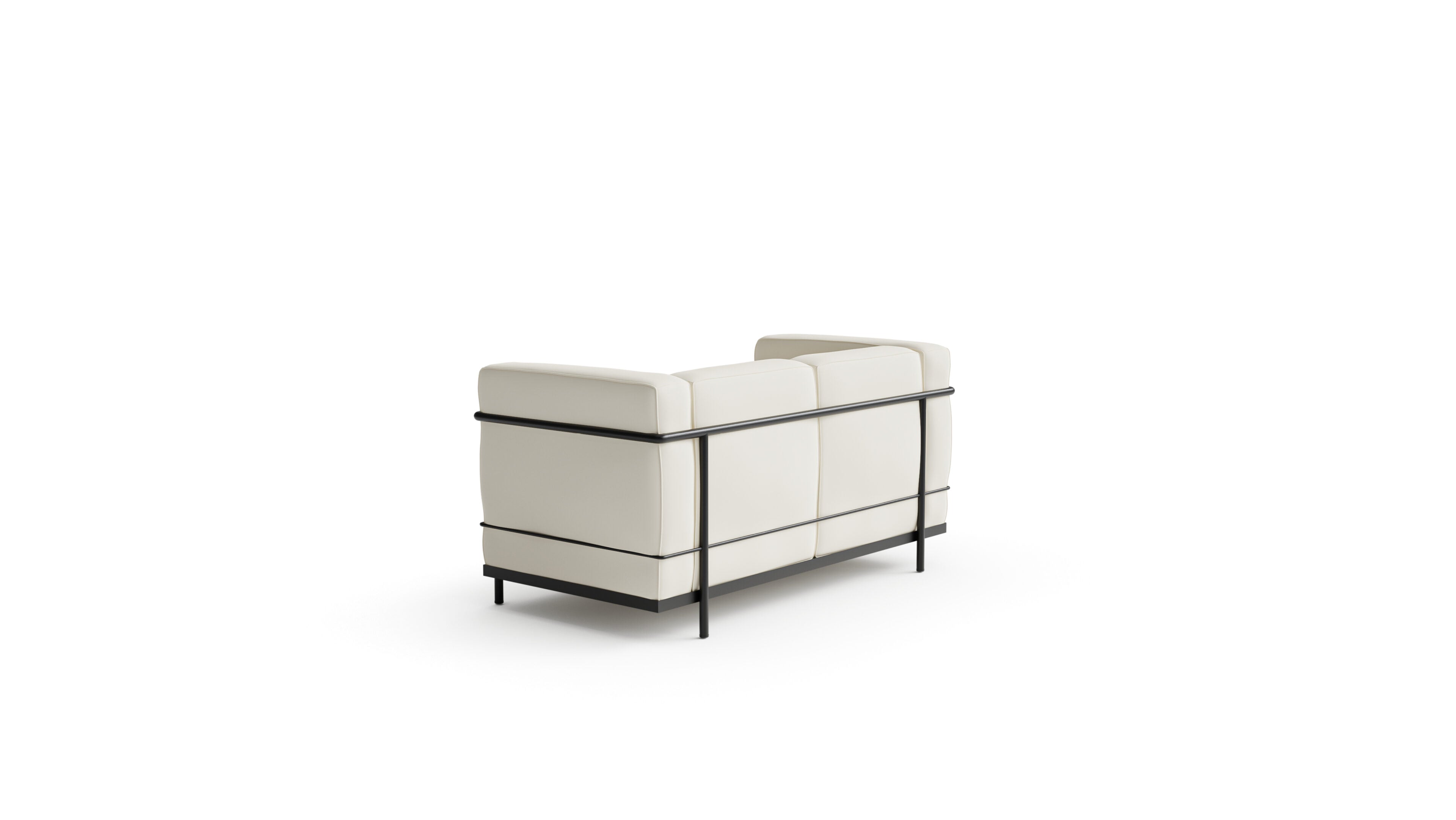 Le Corbusier LC2 Loveseat in Canada and the USA LC2 Grand Confort Petit Modèle Deux Places Sofa - Back Angle