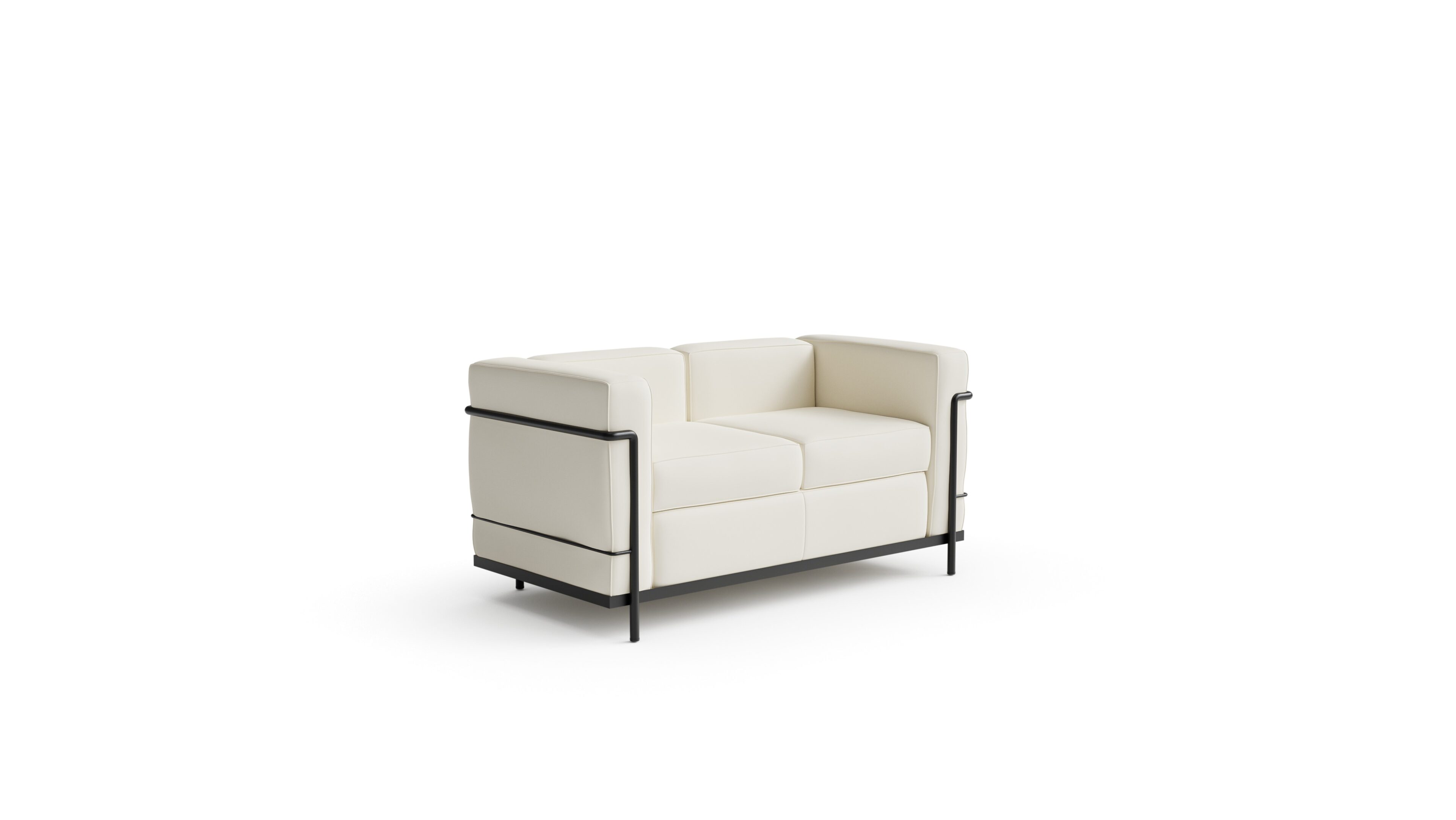 Le Corbusier LC2 Loveseat in Canada and the USA LC2 Grand Confort Petit Modèle Deux Places Sofa - Front Angle 2