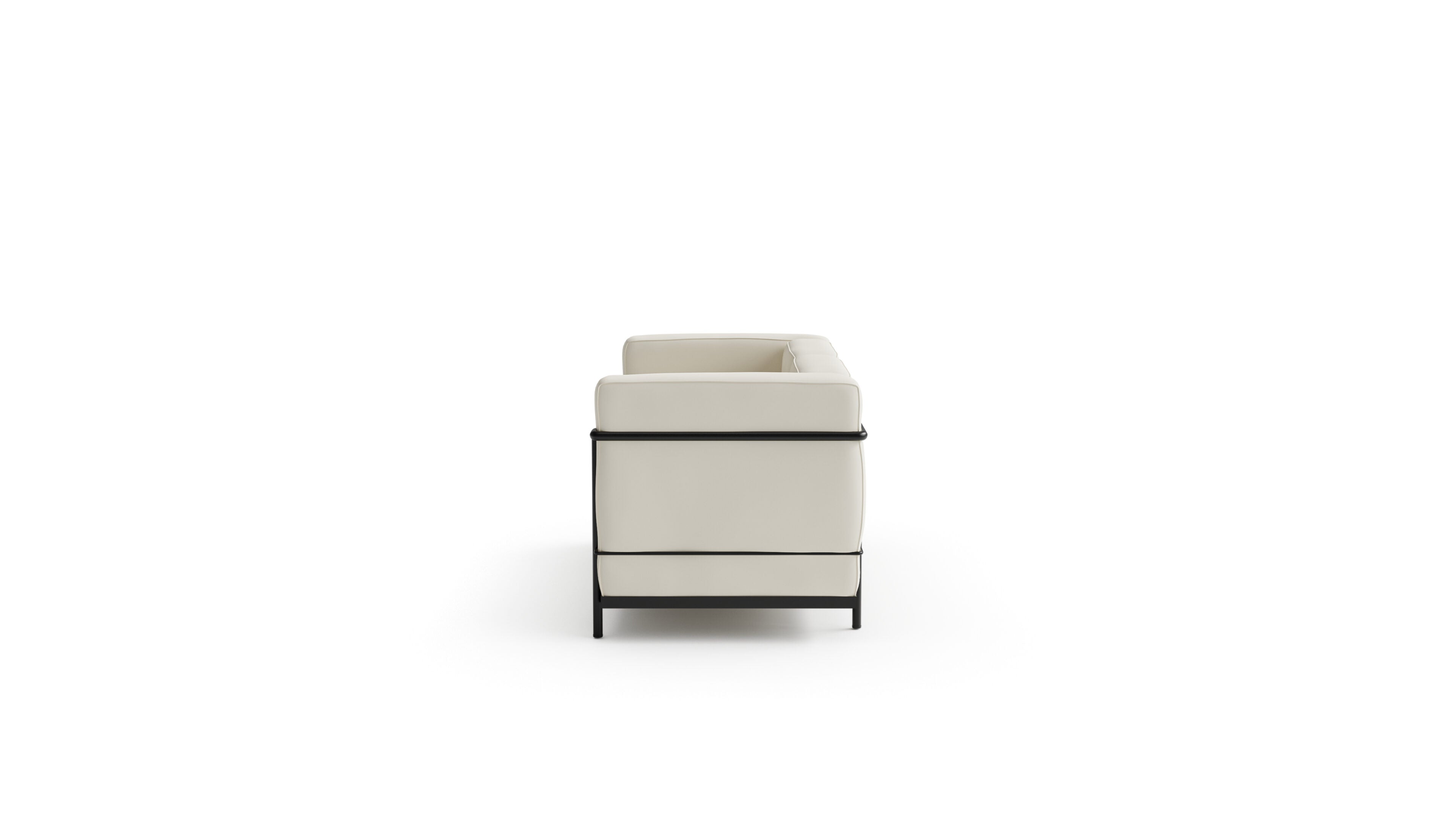 Le Corbusier LC2 Loveseat in Canada and the USA LC2 Grand Confort Petit Modèle Deux Places Sofa - Side