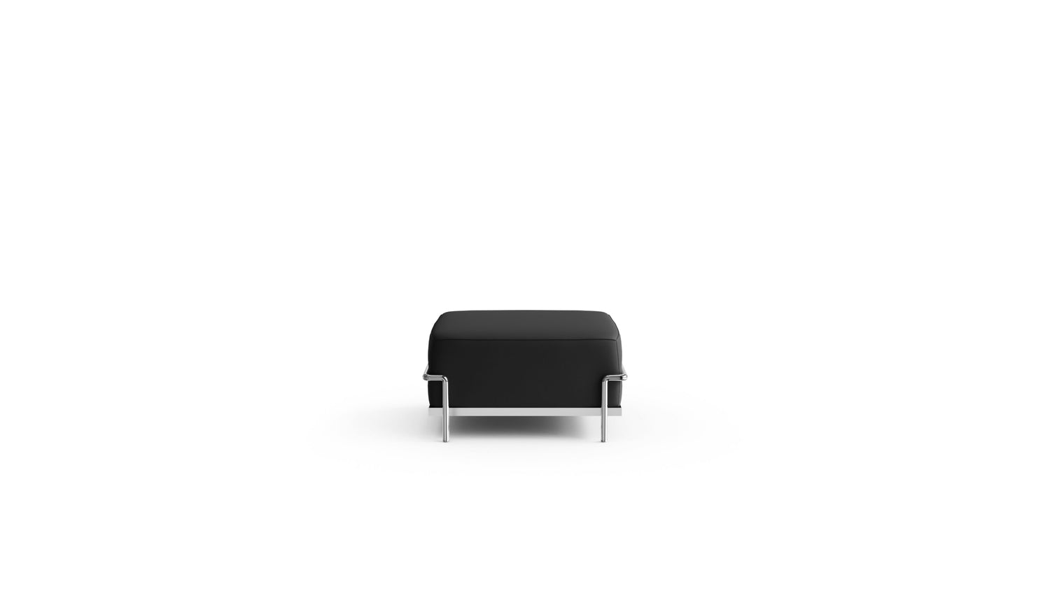 Le Corbusier LC2 Ottoman with down feather cushion in the USA and Canada, 2 Ottomane - Front