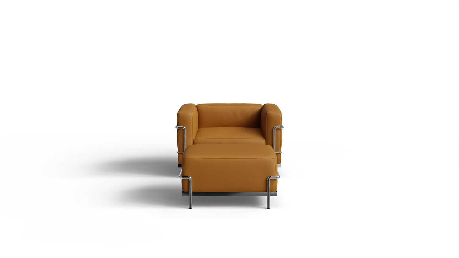 Le Corbusier LC3 Chair and Ottoman in Canada and the USA LC3 Fauteuil Grand Confort, Grand Modèle - Front