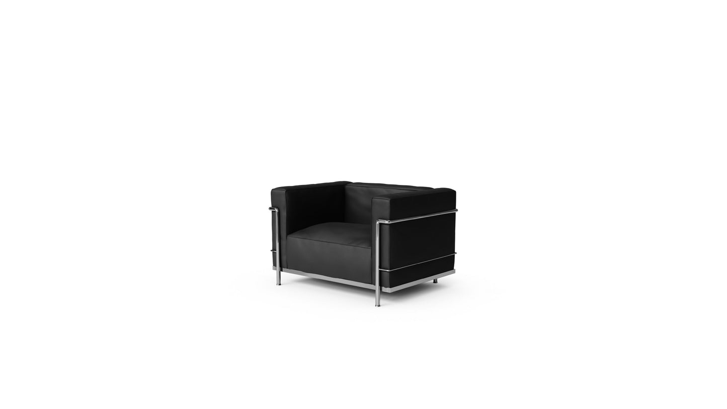 Le Corbusier LC3 Chair in Canada and the USA LC3 Confort Grand Modèle Armchair - Front Angle 2