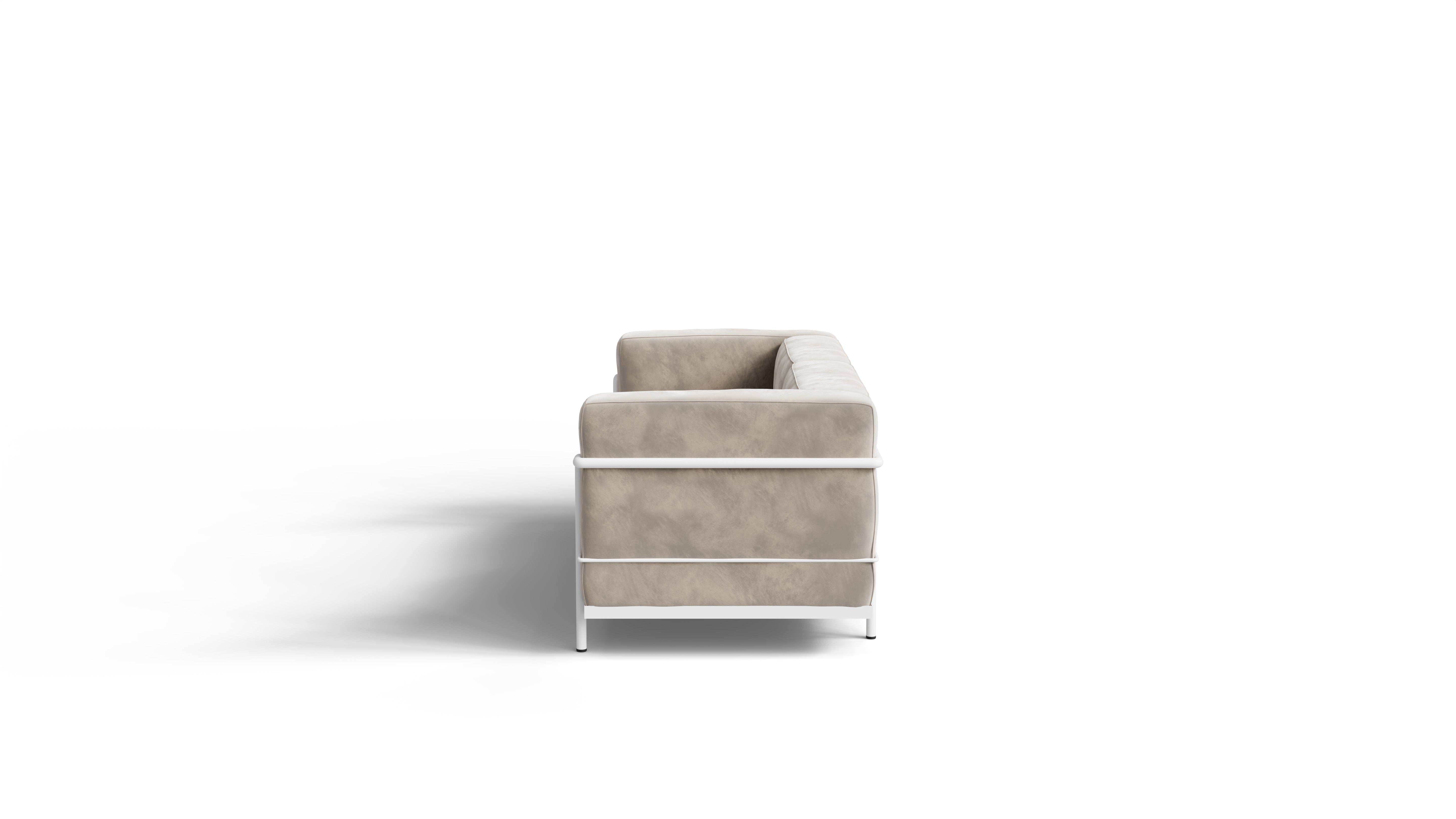 Le Corbusier LC3 Confort Grand Modèle Sofa Two-Seater Loveseat in Canada and the USA - Side, Fabric Model