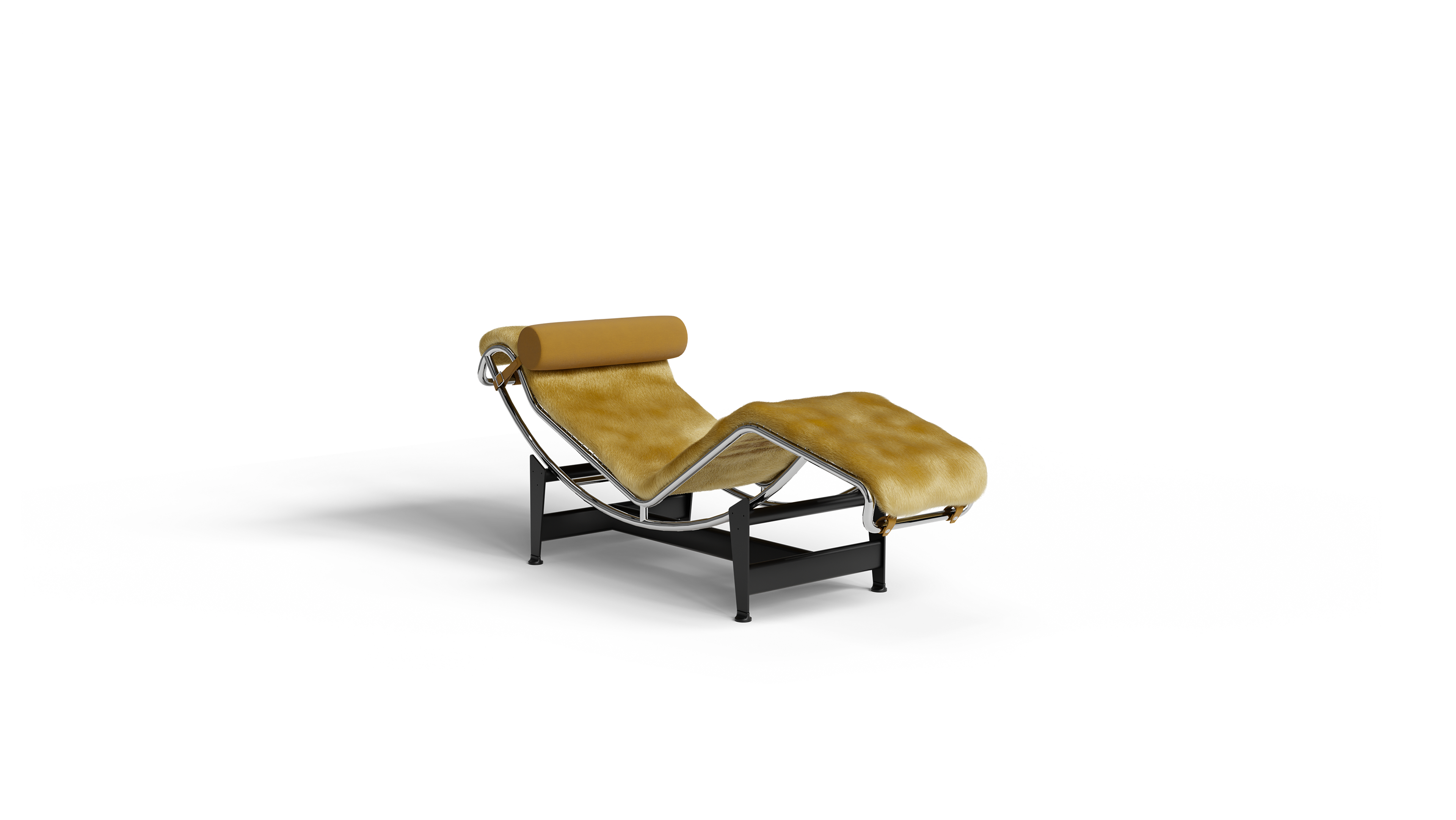LC4 Chaise Lounge: Gold Haired Hide