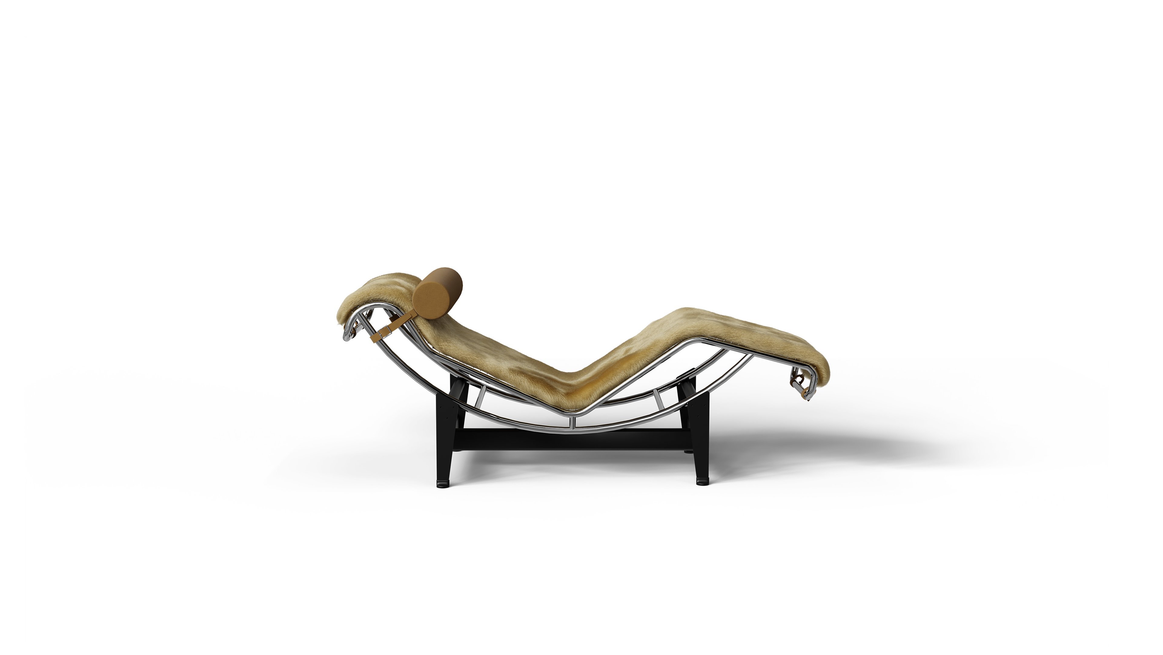 LC4 Chaise Lounge: Gold Haired Hide
