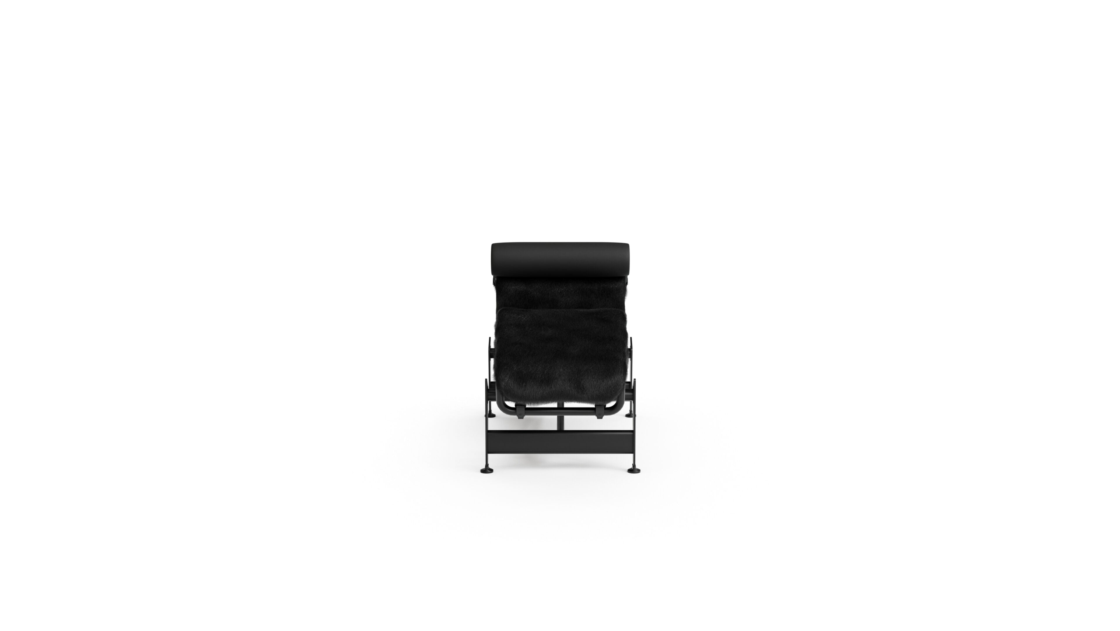 Le Corbusier LC4 Chaise Lounge in Canada and the USA 4 Chaise Longue à Réglage Continu Haired Hide - Front