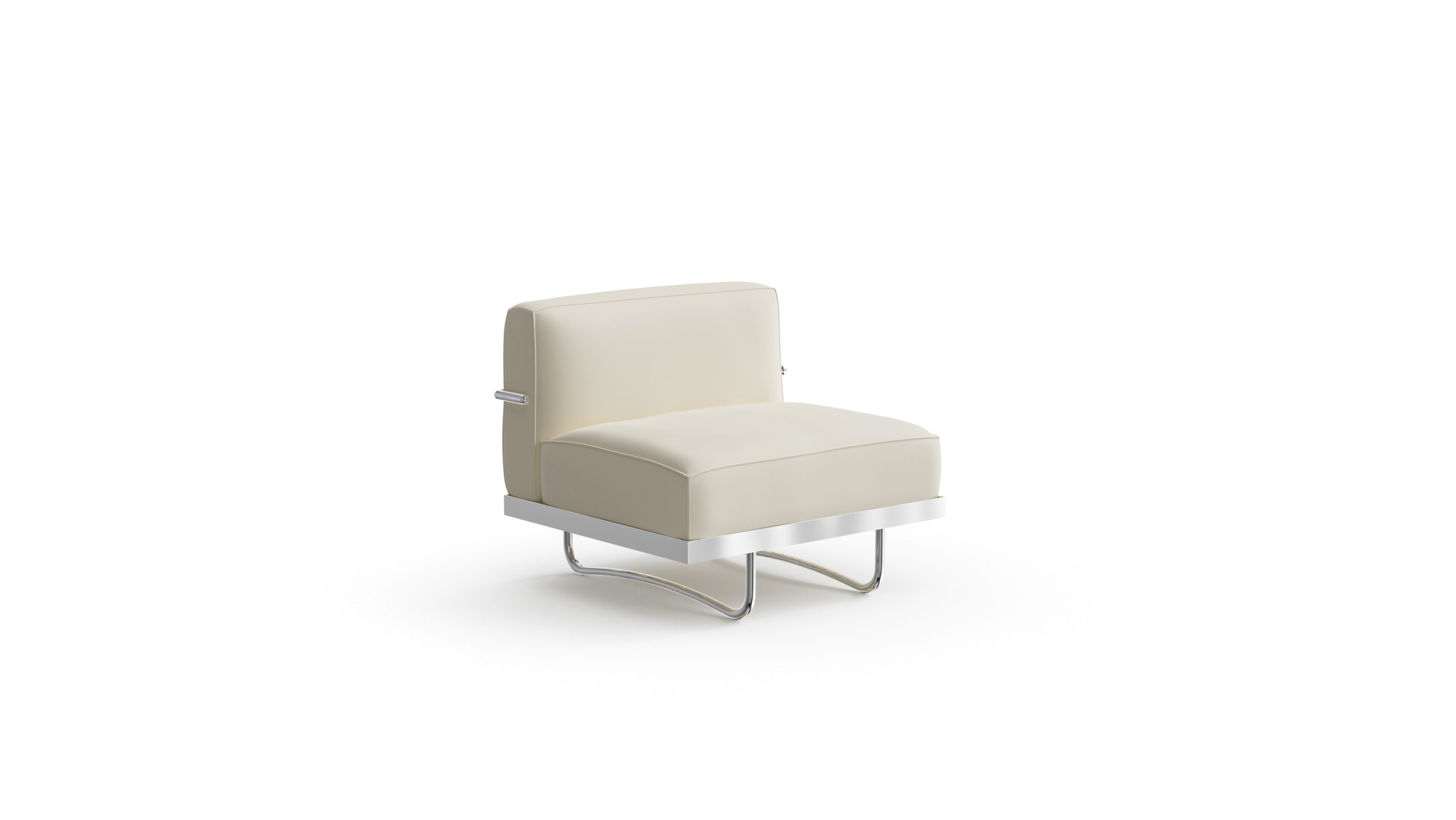 Le Corbusier LC5 Armchair in Canada and the USA 5 Canapé, Appartement Le Corbusier - Front Angle