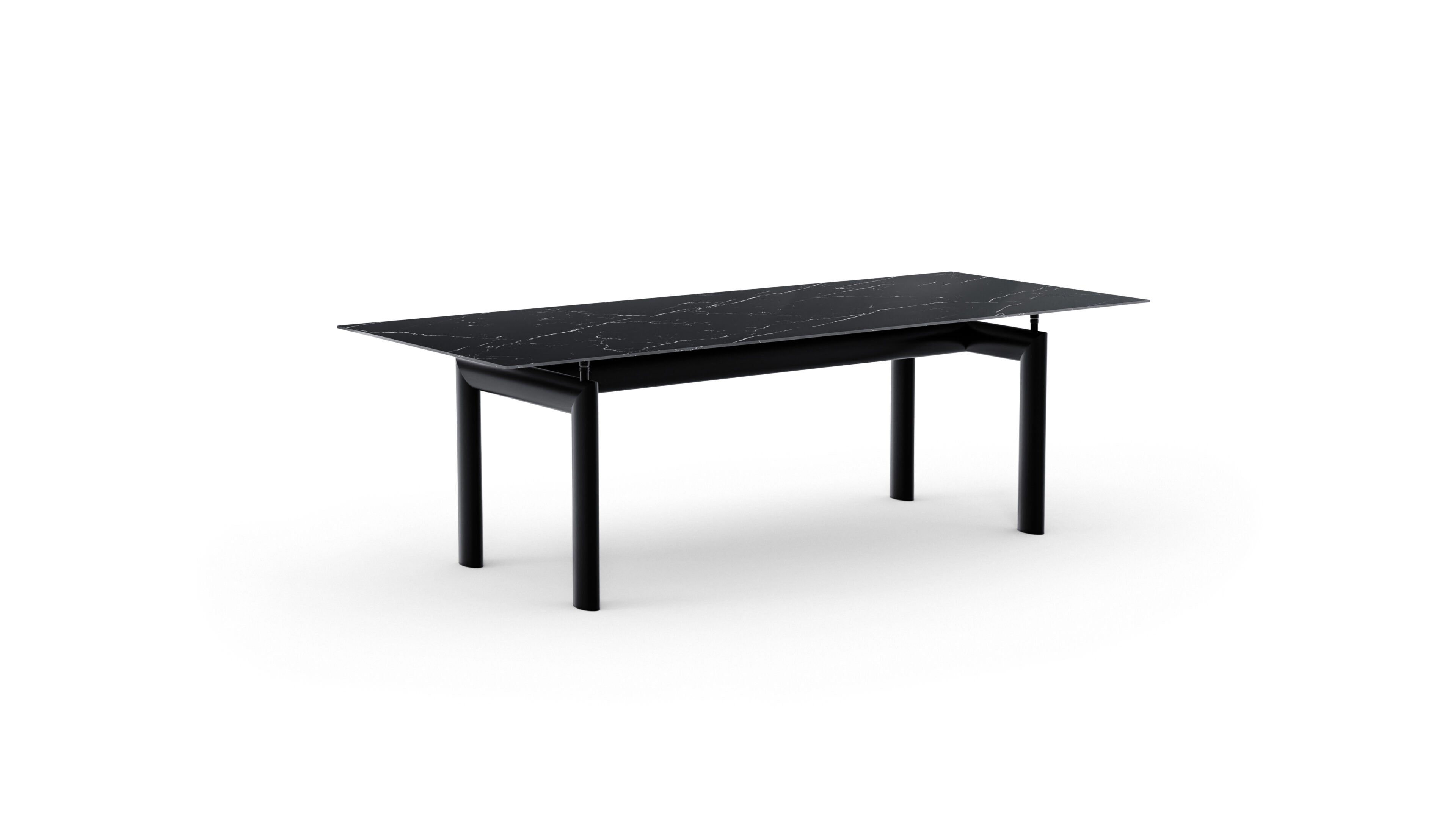 Le Corbusier LC6 Table Tube d’Avion Dining Table in Canada and the USA Stone - Front Angle 2