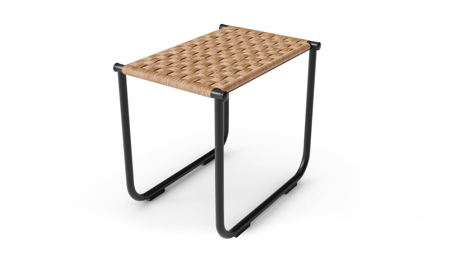 Le Corbusier LC9 Rattan Stool in Canada and the USA Cane - Closeup 2
