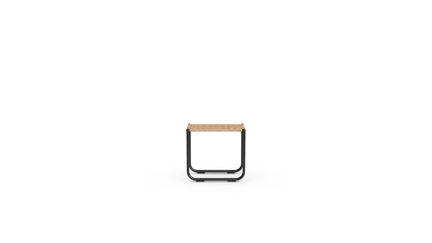 Le Corbusier LC9 Rattan Stool in Canada and the USA Cane - Front