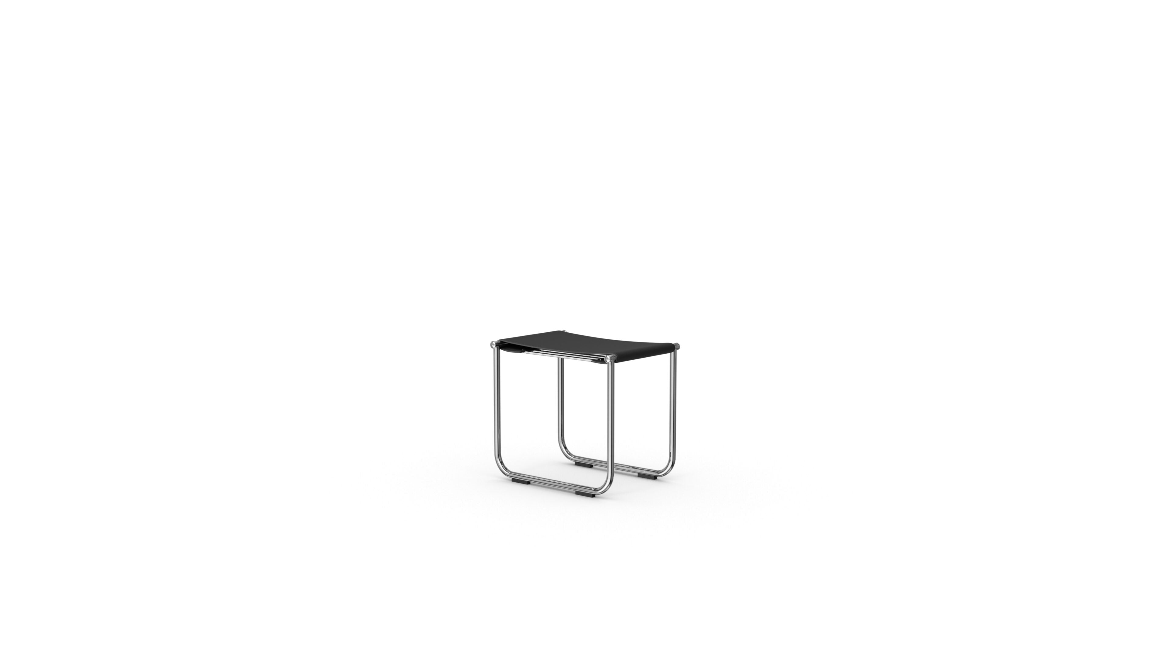 Le Corbusier LC9 Sling Stool in Canada and the USA LC9 Tabouret Stool - Front Angle