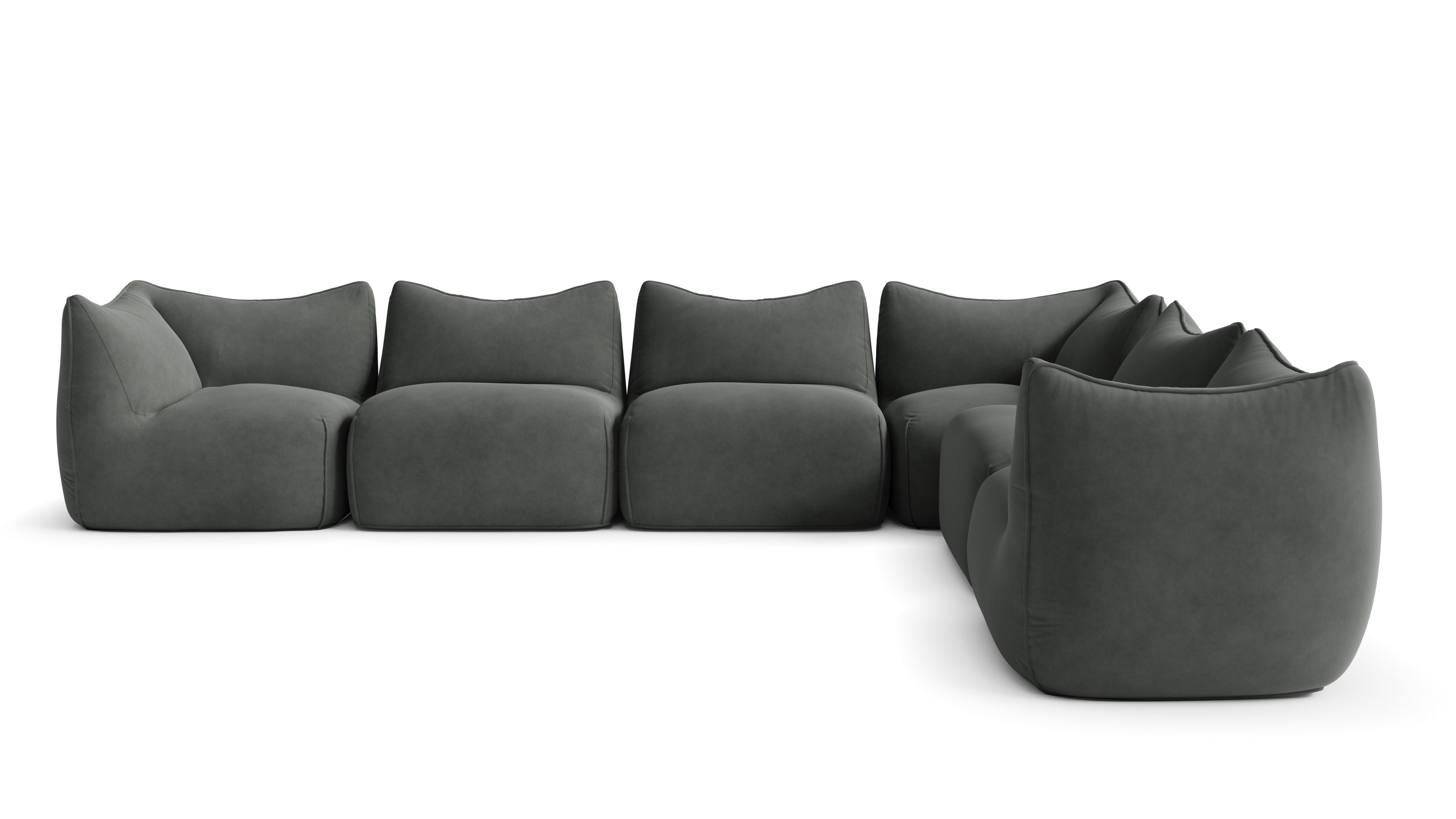 Mario Bellini Le Bambole Modular Sofa in Canada and the USA Bambolina Inner Piece Chair - Front Combo
