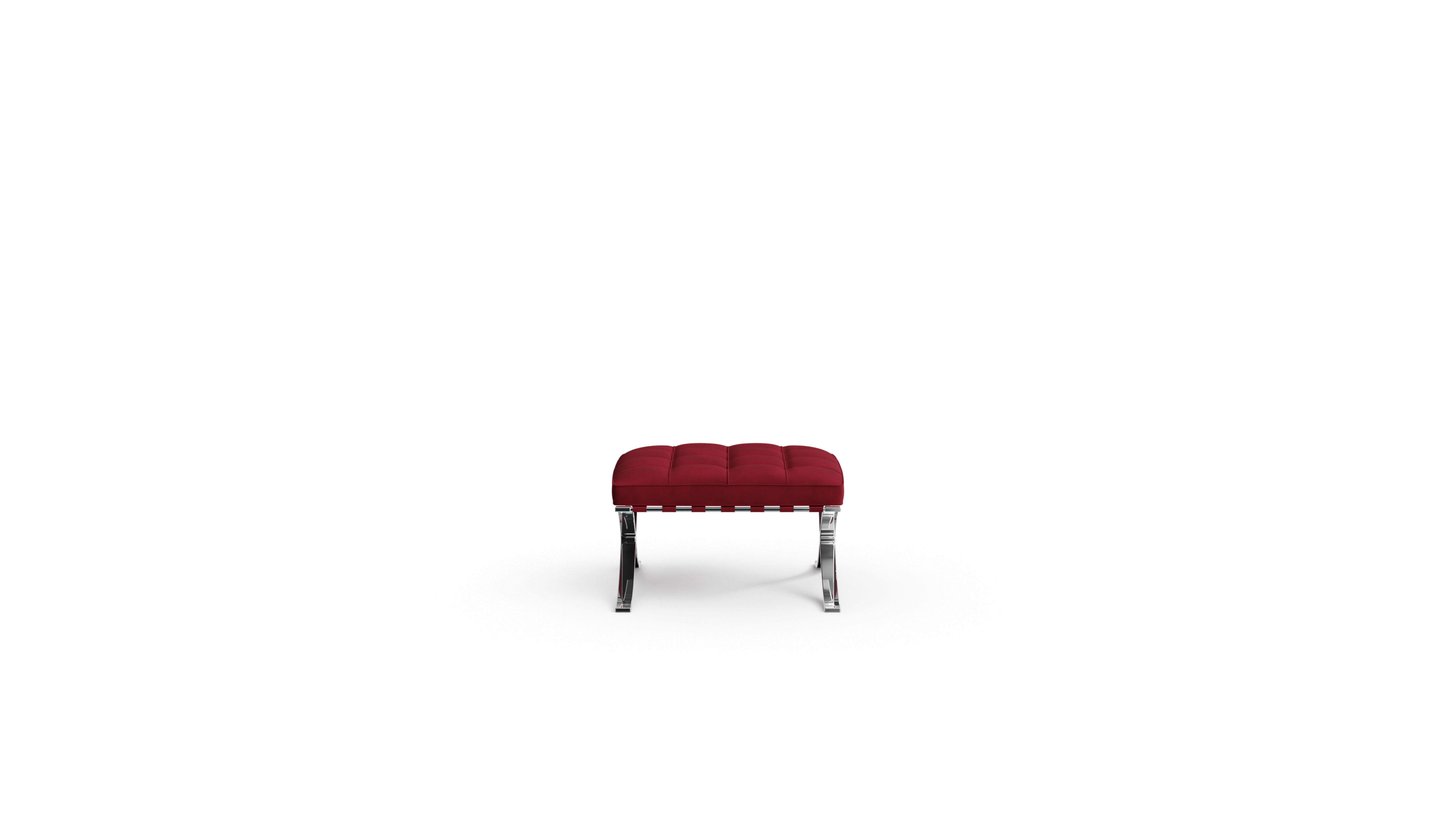 Mies van der Rohe Barcelona Style Stool Ottoman 251Y in the USA and Canada - Front