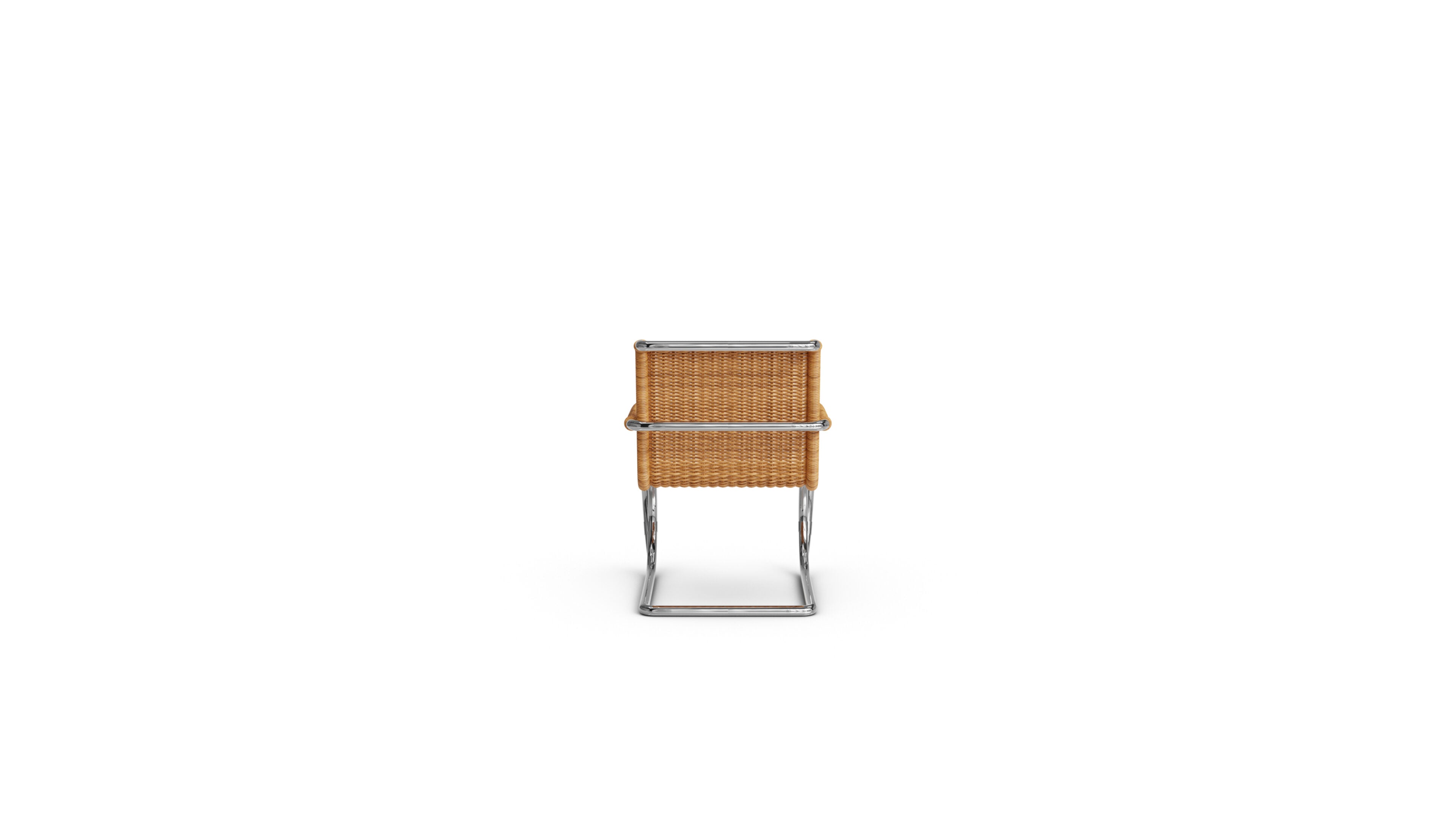 Mies van der Rohe MR Chair with Arms in Canada and the USA MR Armchair Rattan - Back